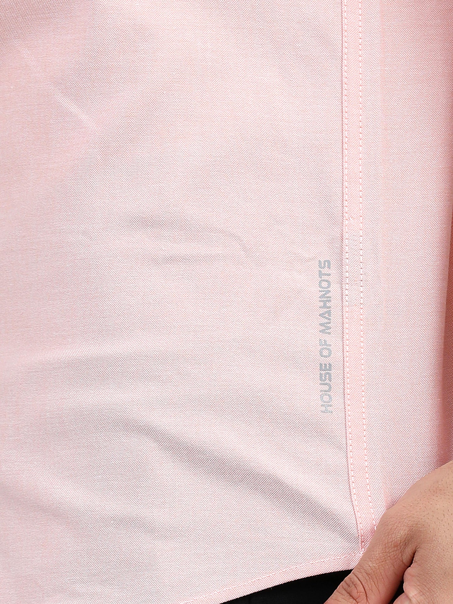 France Oyster Pink Statement Solid Shirt