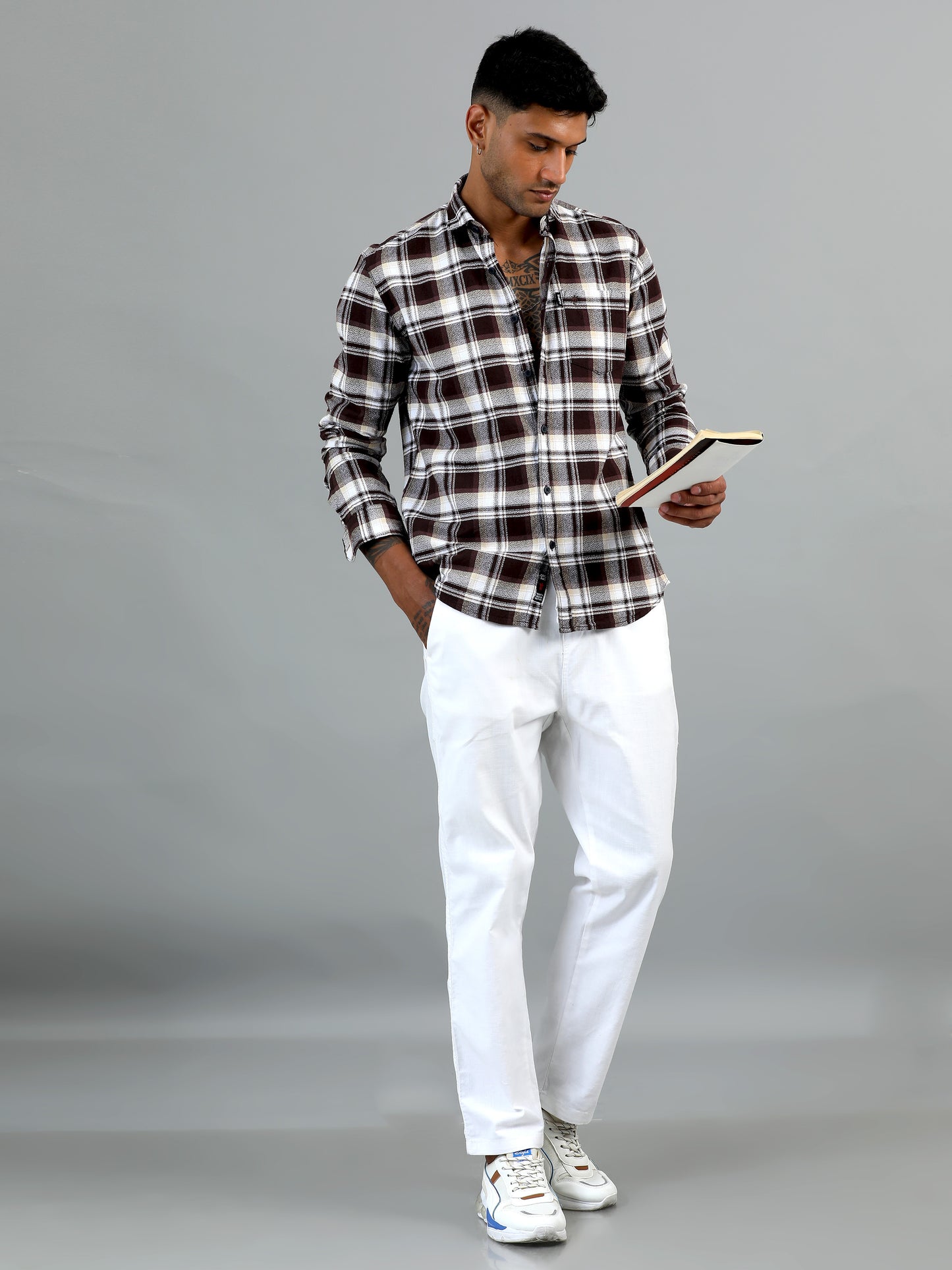 Scuderia Brown Checks Shirt