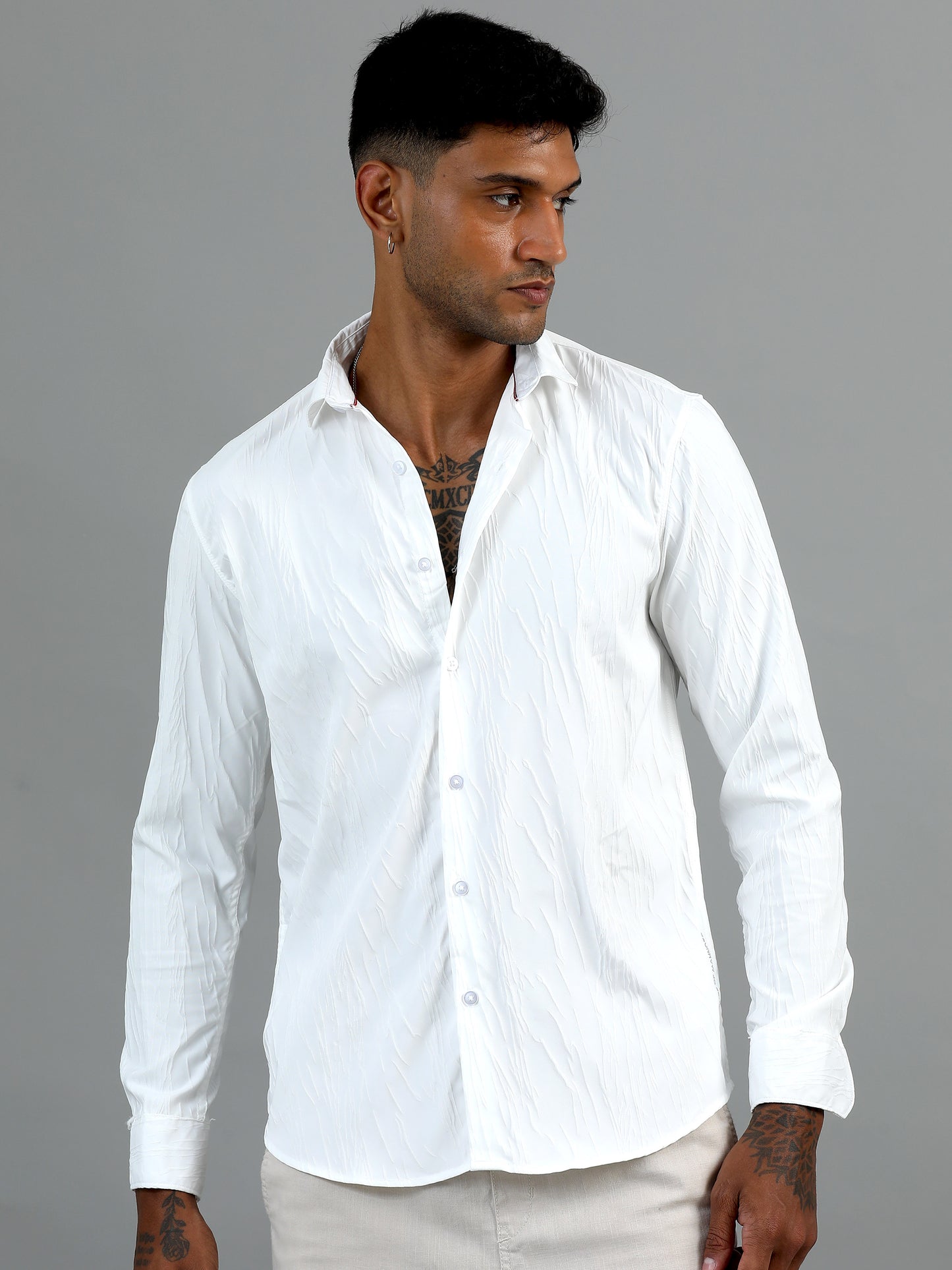 Hull White Textured Shirt