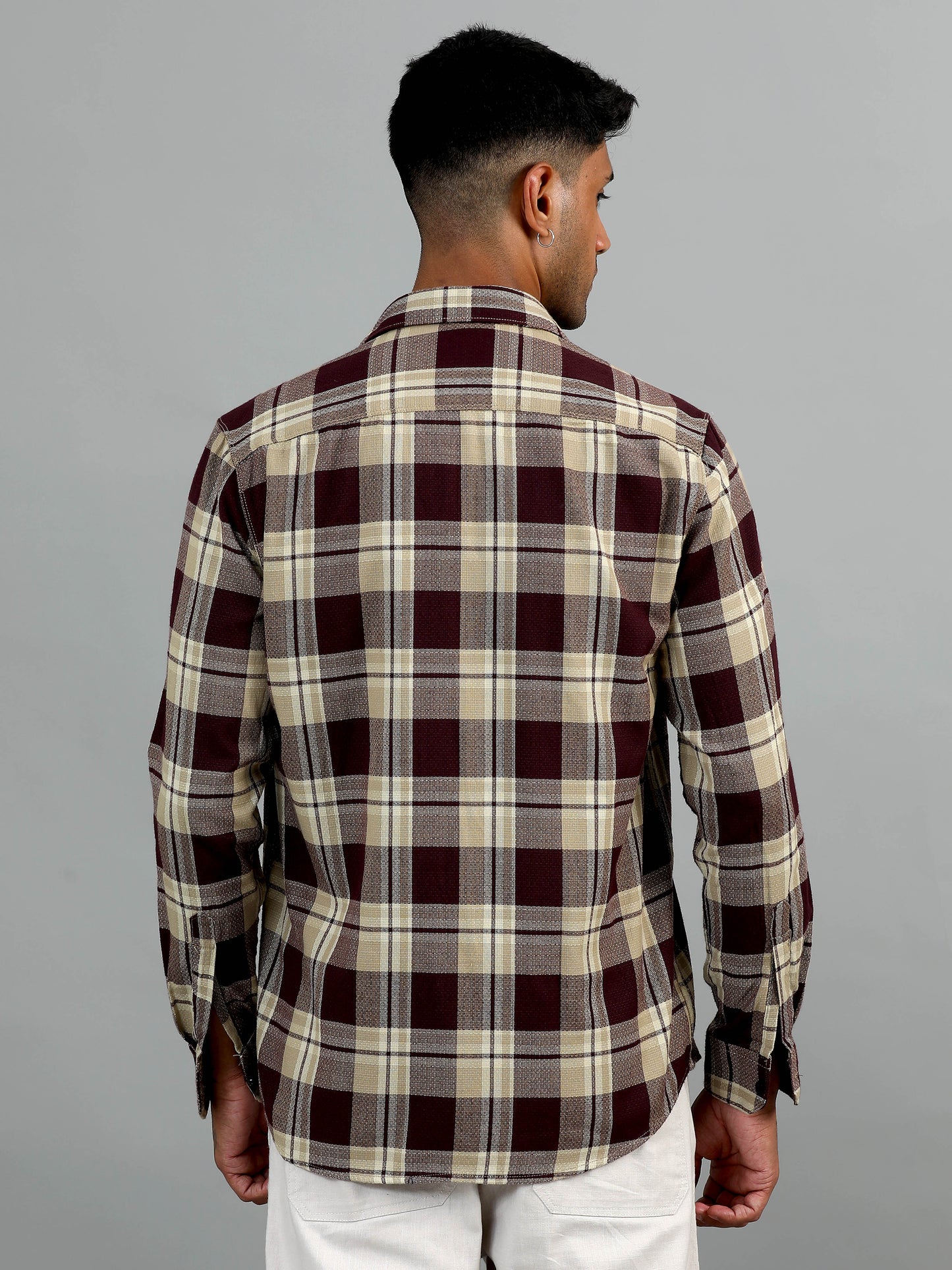 Aleppo Brown & Cream Checks Shirt