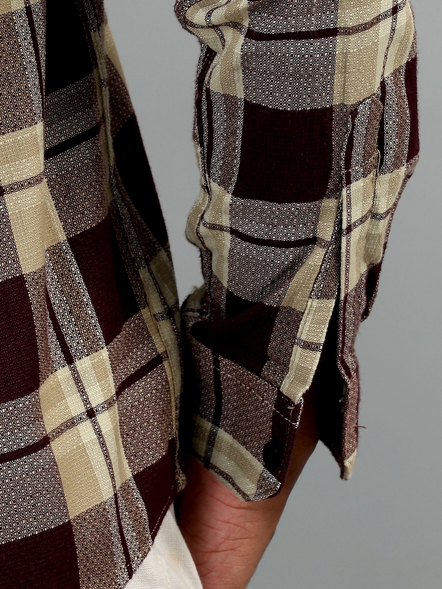Aleppo Brown & Cream Checks Shirt
