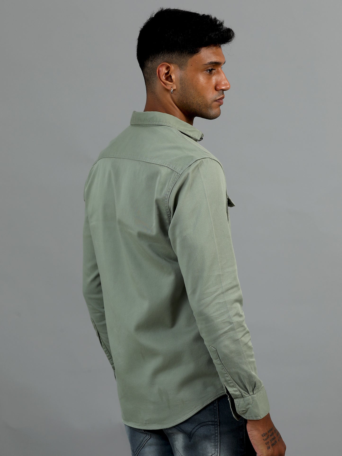 Greece Double Pocket Green Shirt