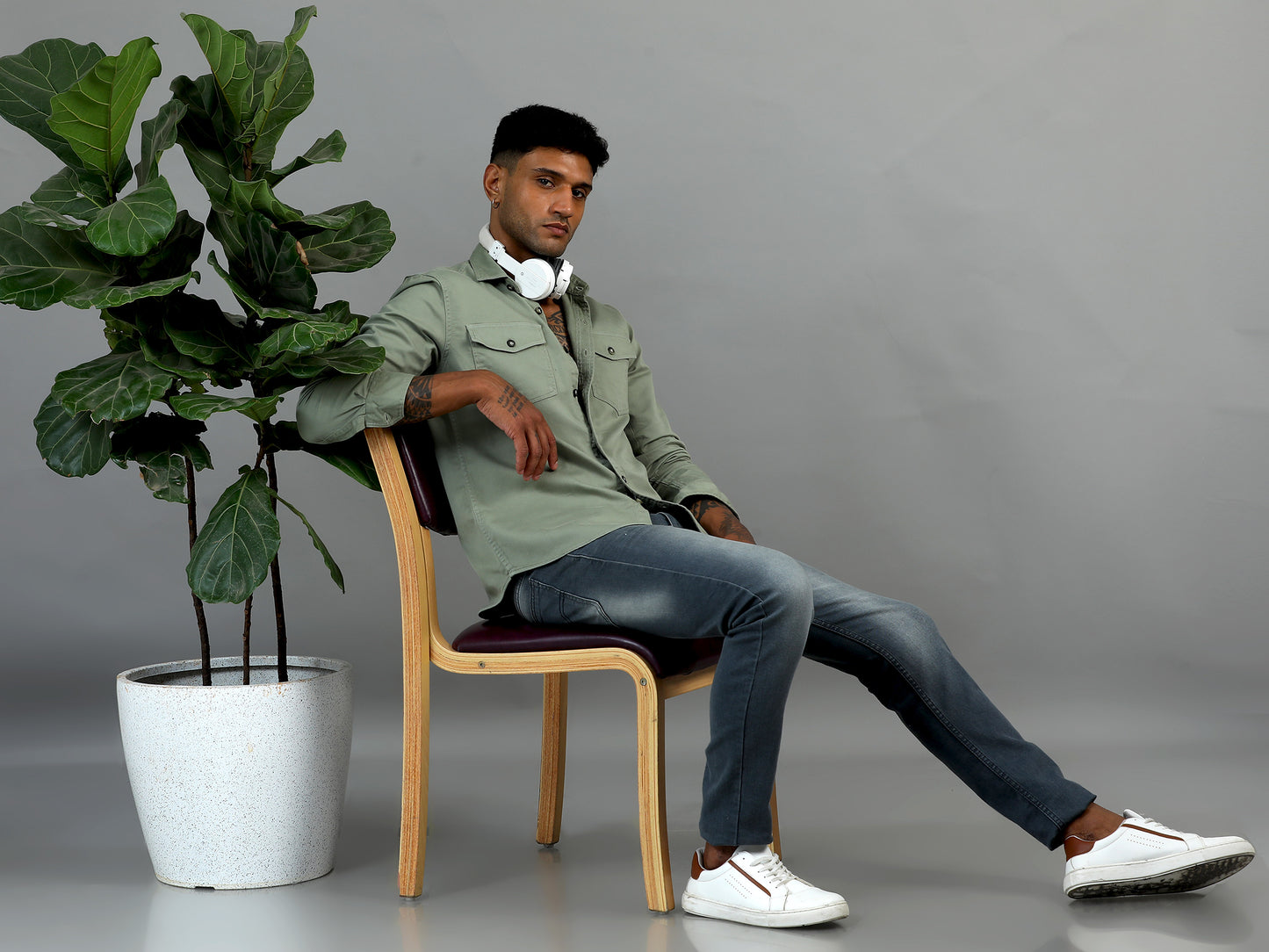 Greece Double Pocket Green Shirt