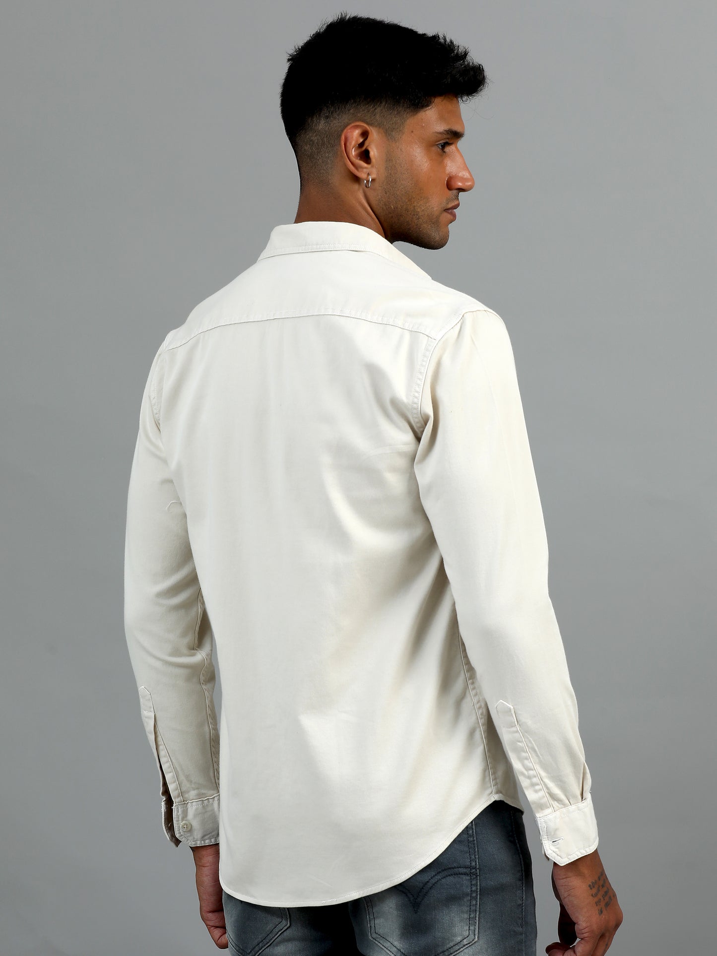 Greece Double Pocket Cream Shirt