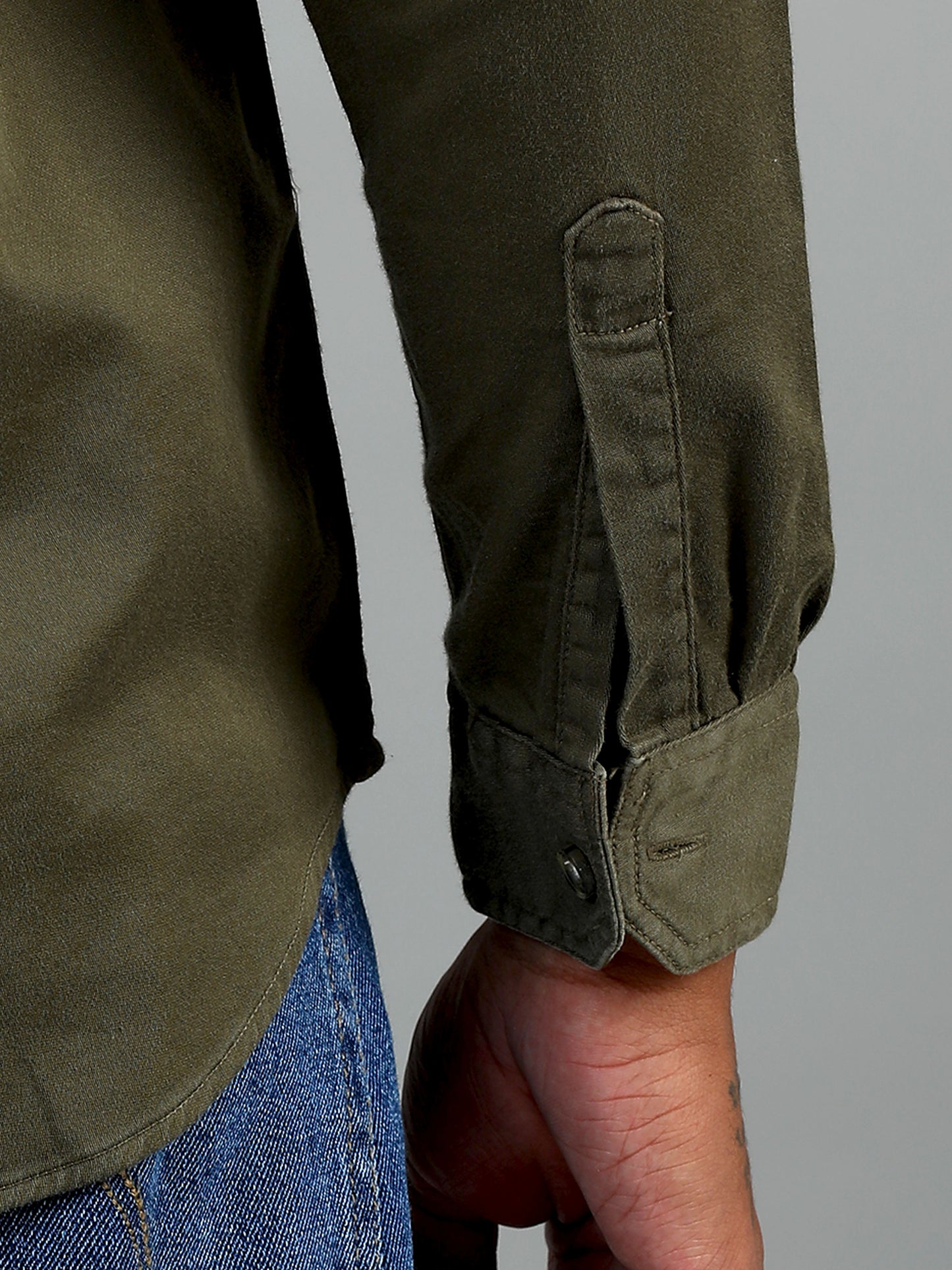 Greece Double Pocket Olive Shirt