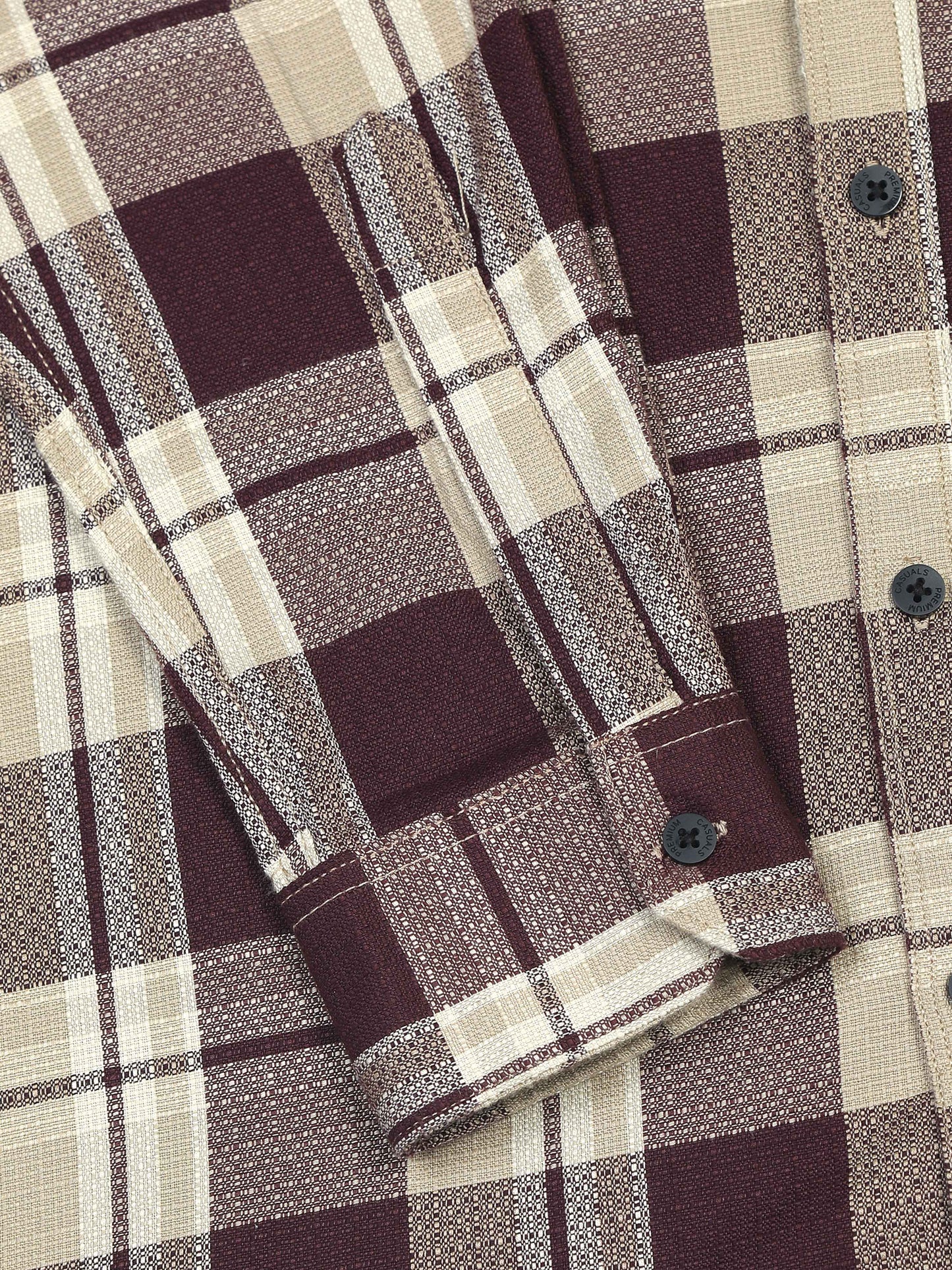 Aleppo Brown & Cream Checks Shirt