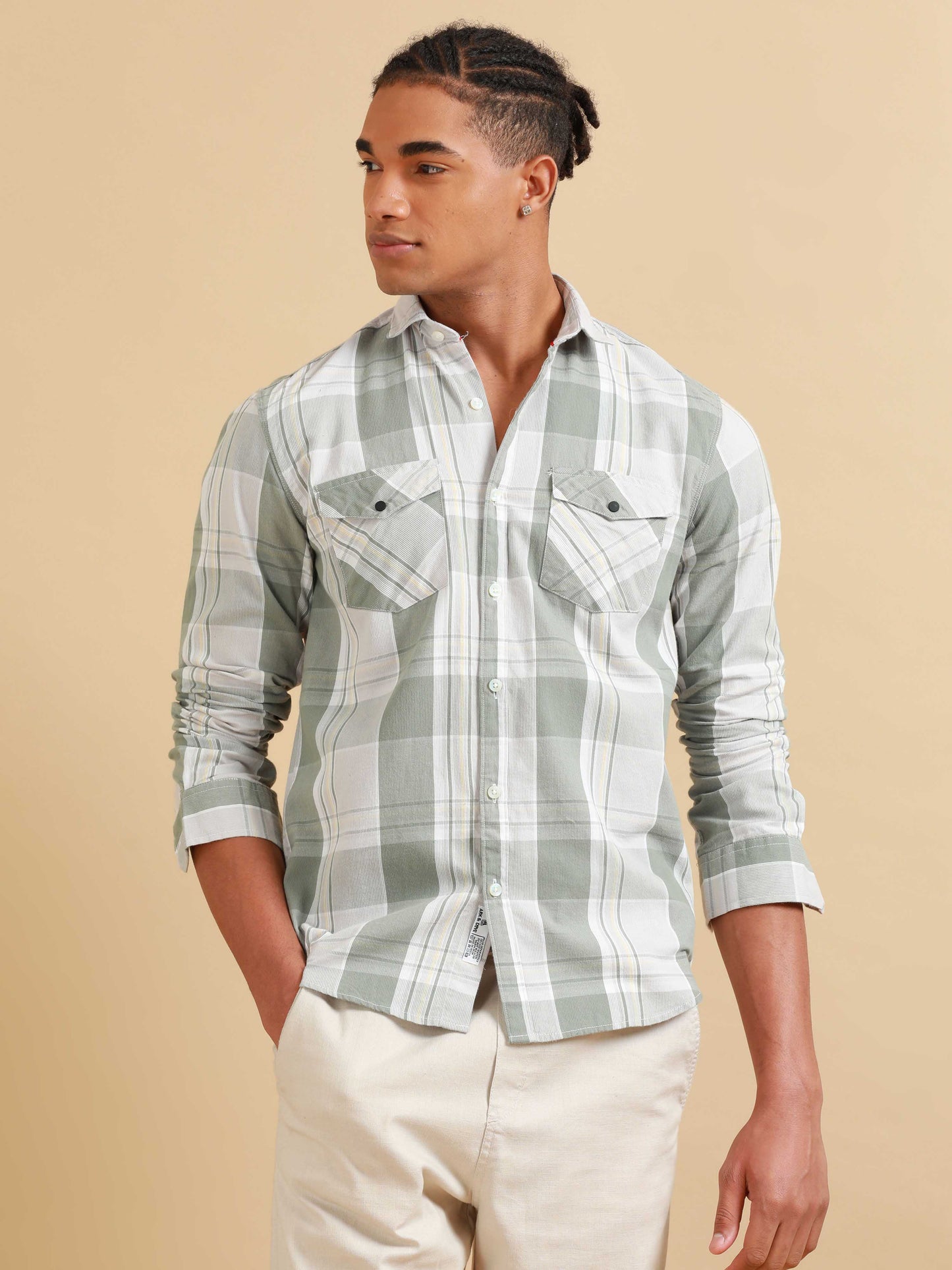 Phoenix Pista Green & White Check Shirt