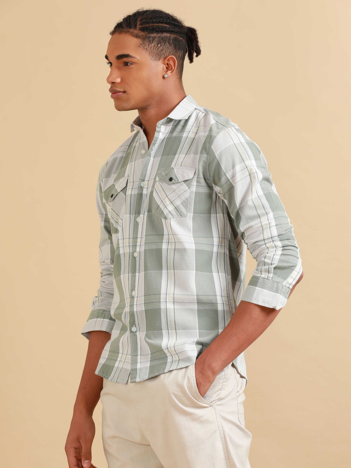 Phoenix Pista Green & White Check Shirt