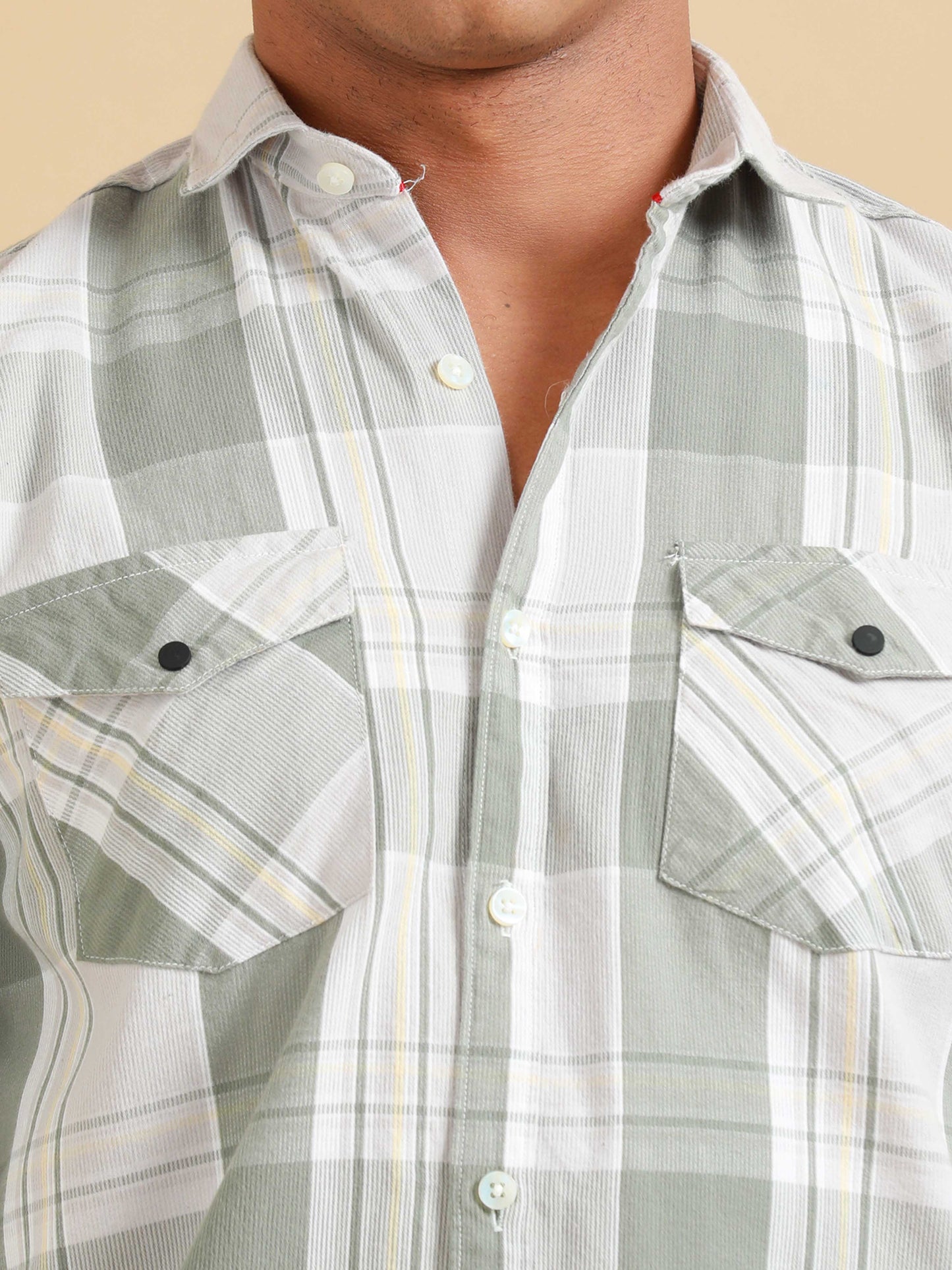 Phoenix Pista Green & White Check Shirt