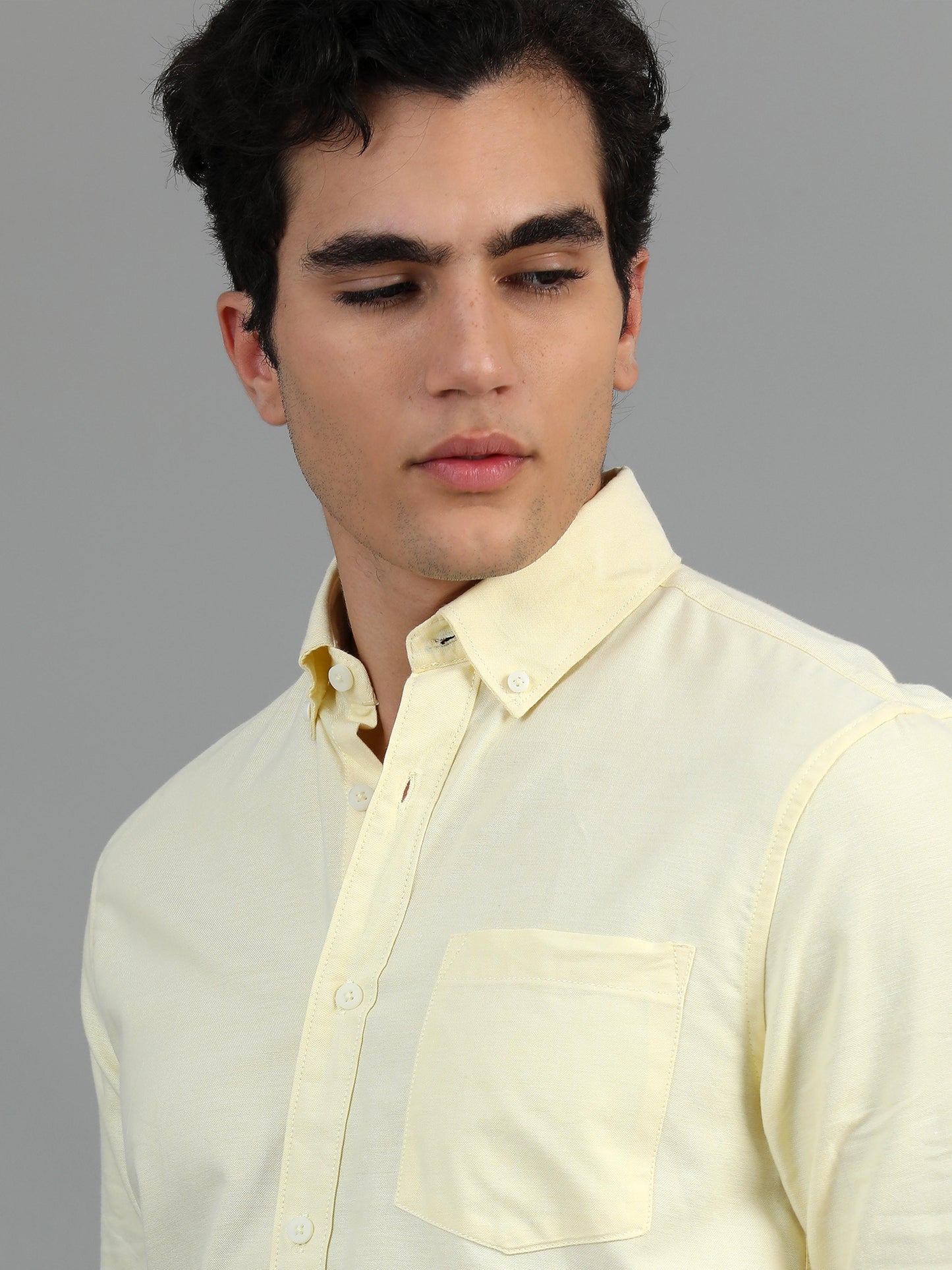 France Chrome Yellow Statement Solid Shirt