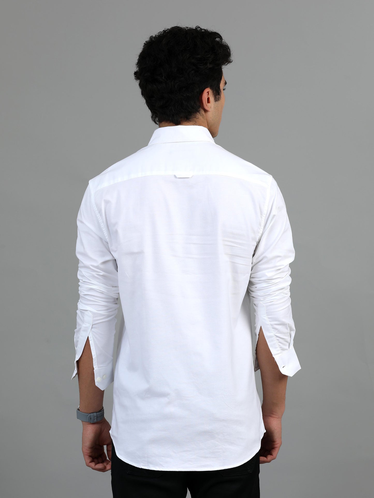 France White Statement Solid Shirt
