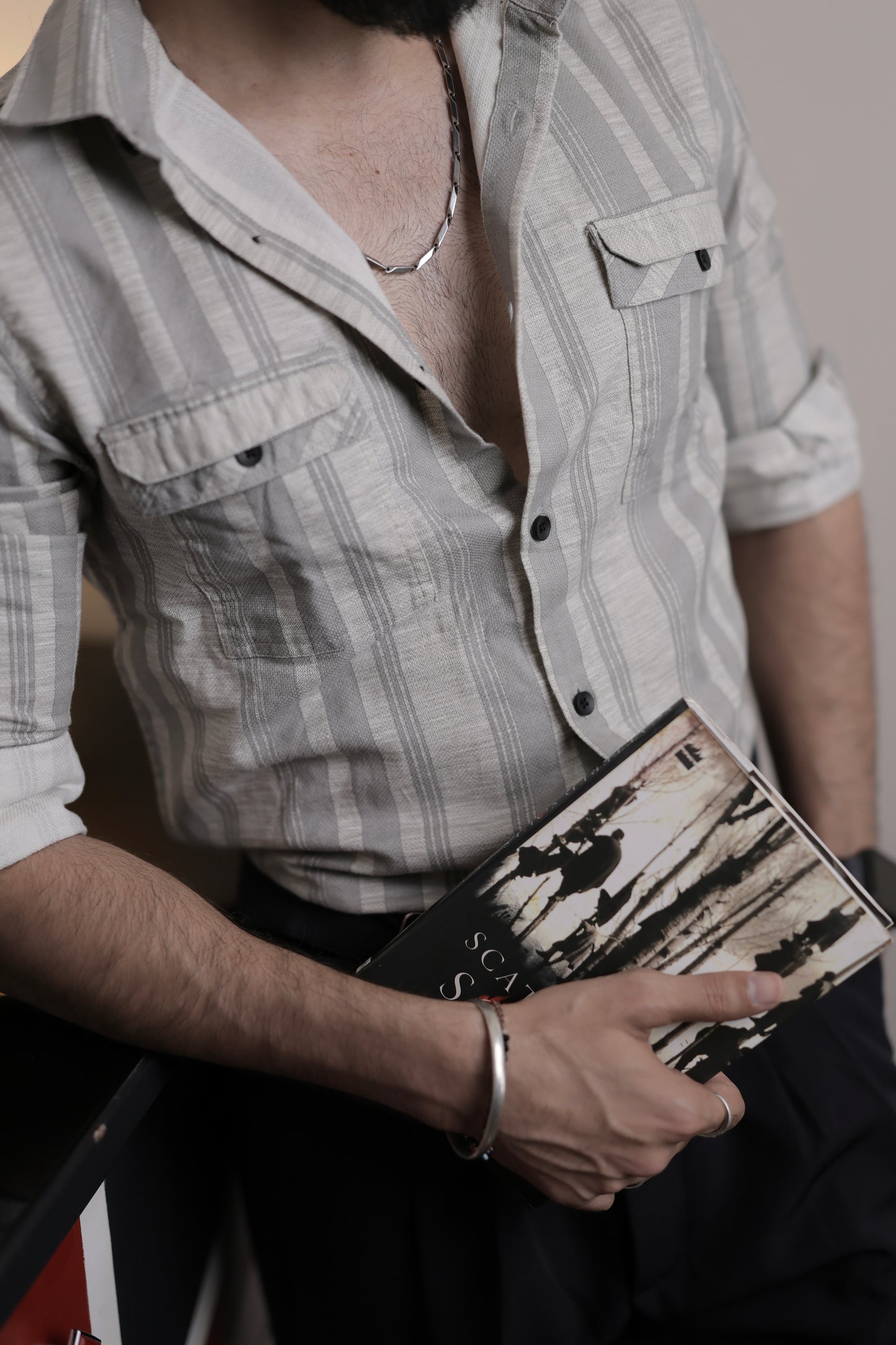 Mongolia Grey Stripe Shirt