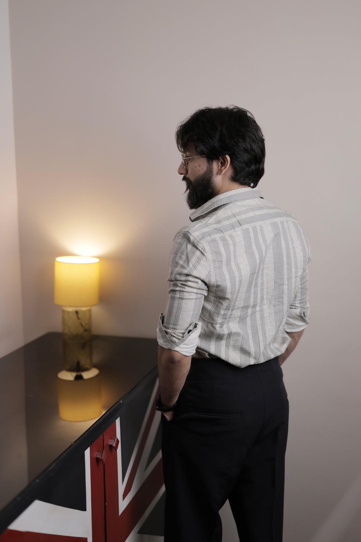 Mongolia Grey Stripe Shirt