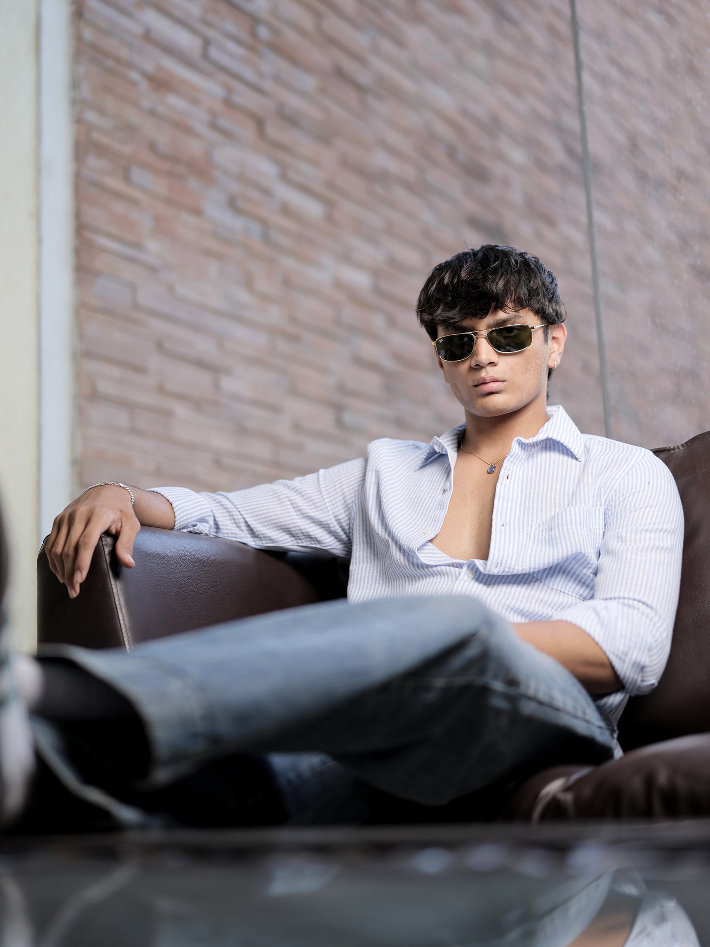 Blue Thin Stripe shirt for Men