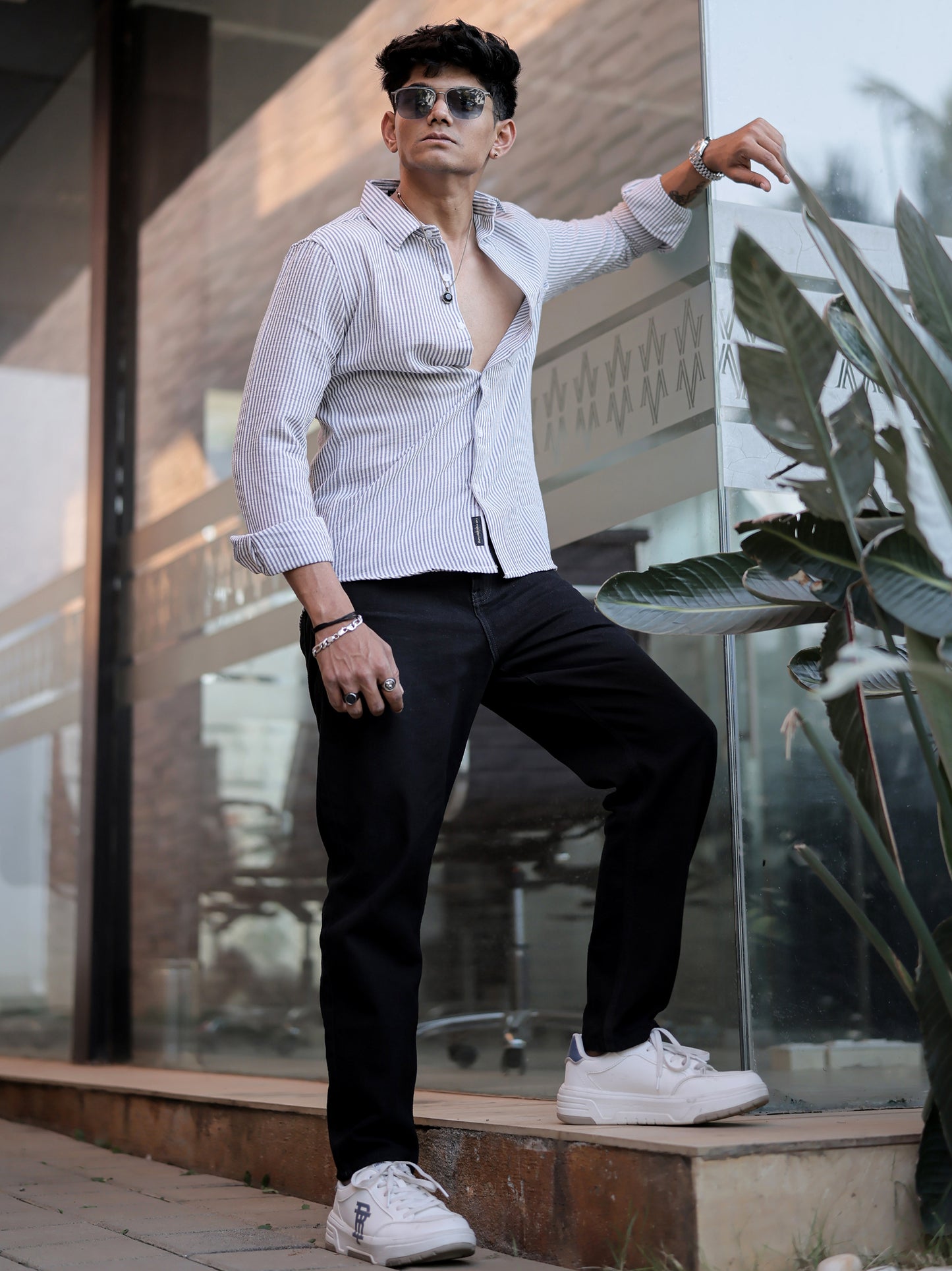 Blue Thin Stripe shirt for Men
