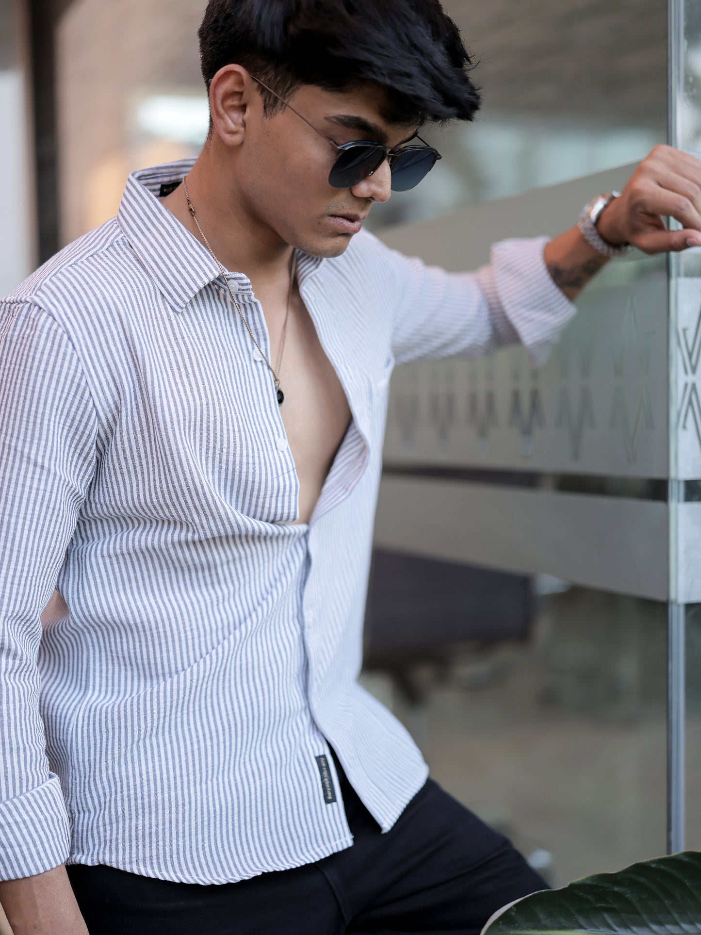 Blue Thin Stripe shirt for Men