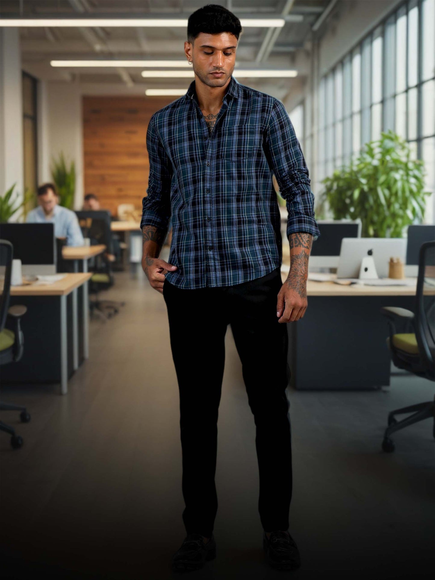 Lagos Blue Checks Shirt