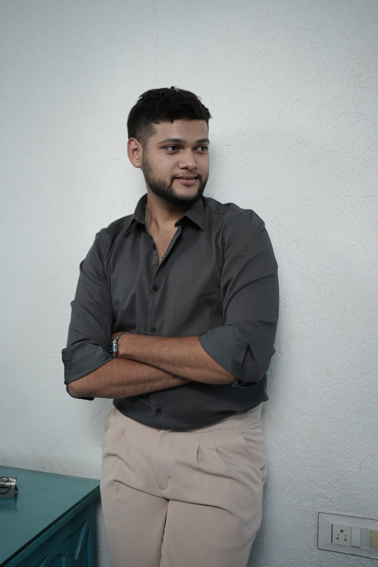 Hartford Grey Solid Shirt