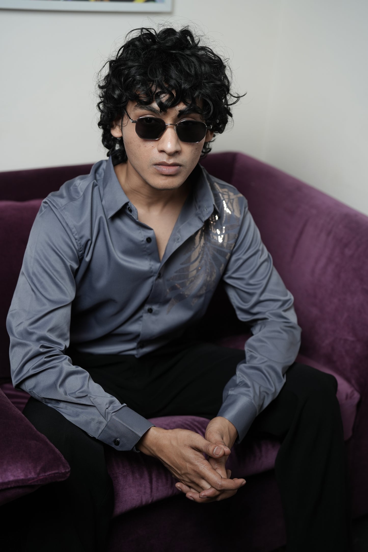 Oslo Grey Printed shirt