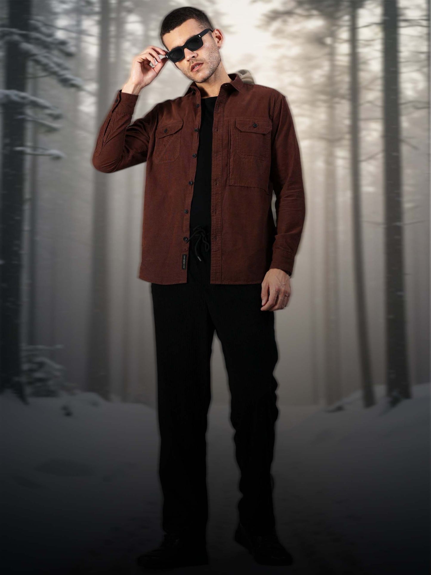 Cordoba Crater Brown Corduroy Shirt