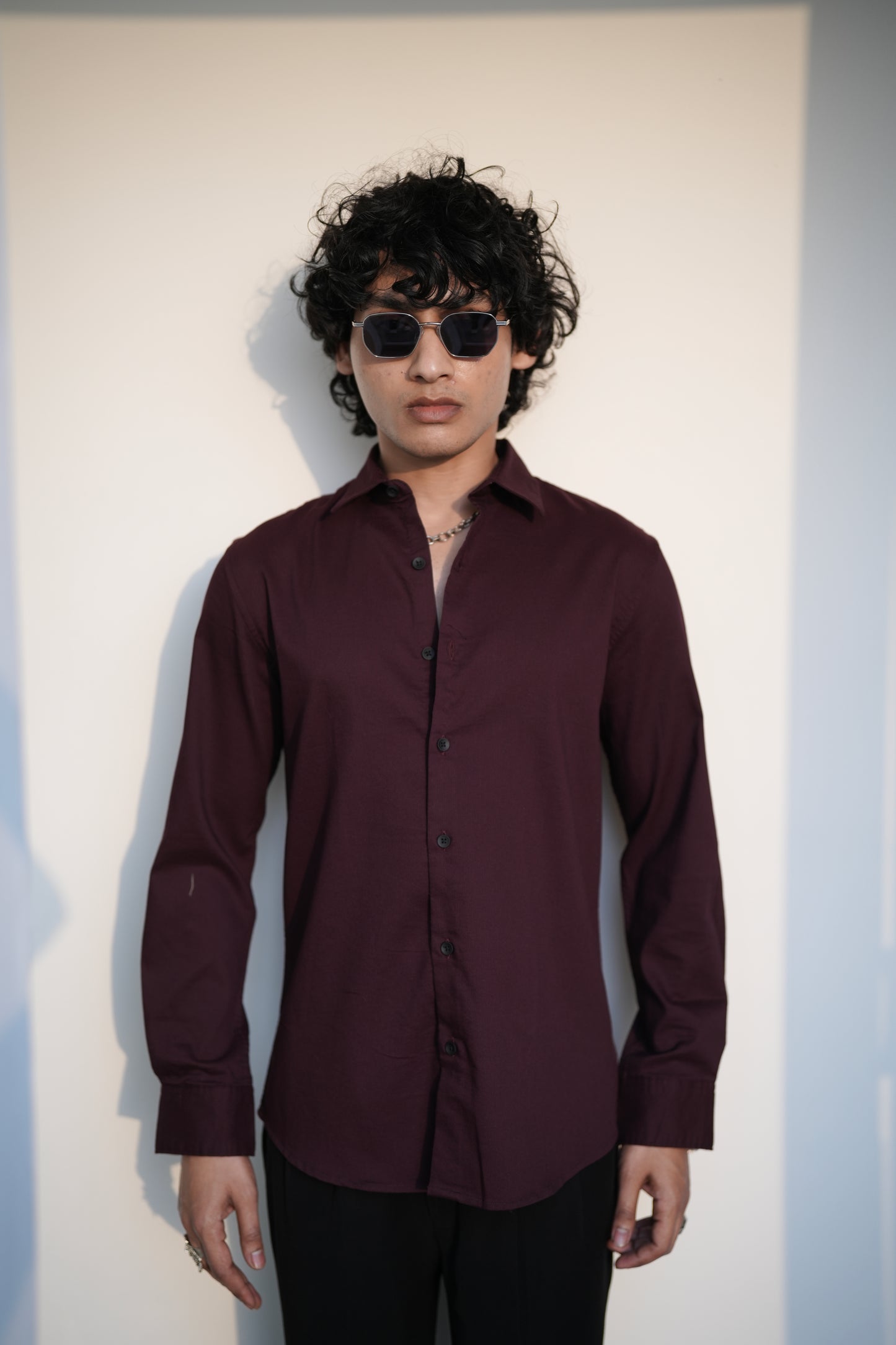 Hartford Wine Solid Shirt