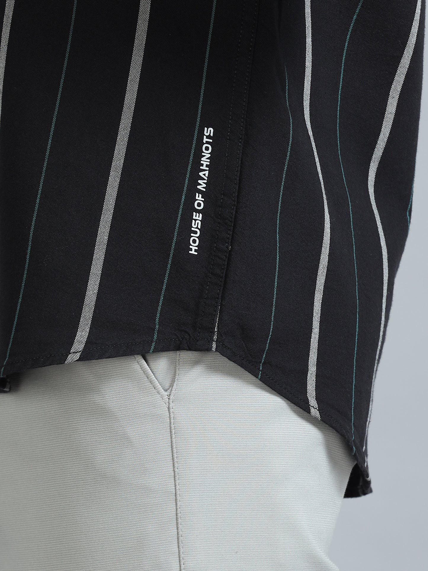 Gandia Dark Navy Plus Size Stripes Shirt