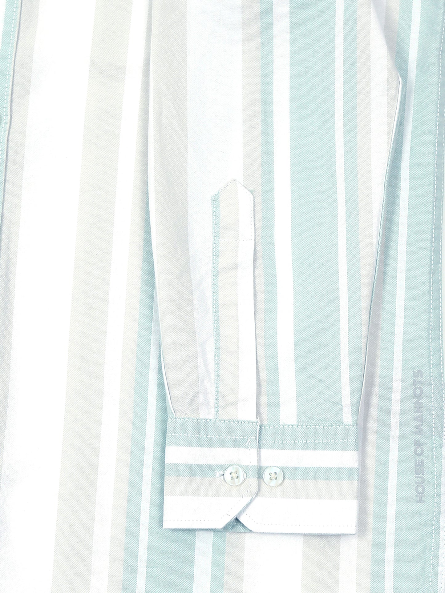 Gandia Aqua Blue Plus Size Stripes Shirt