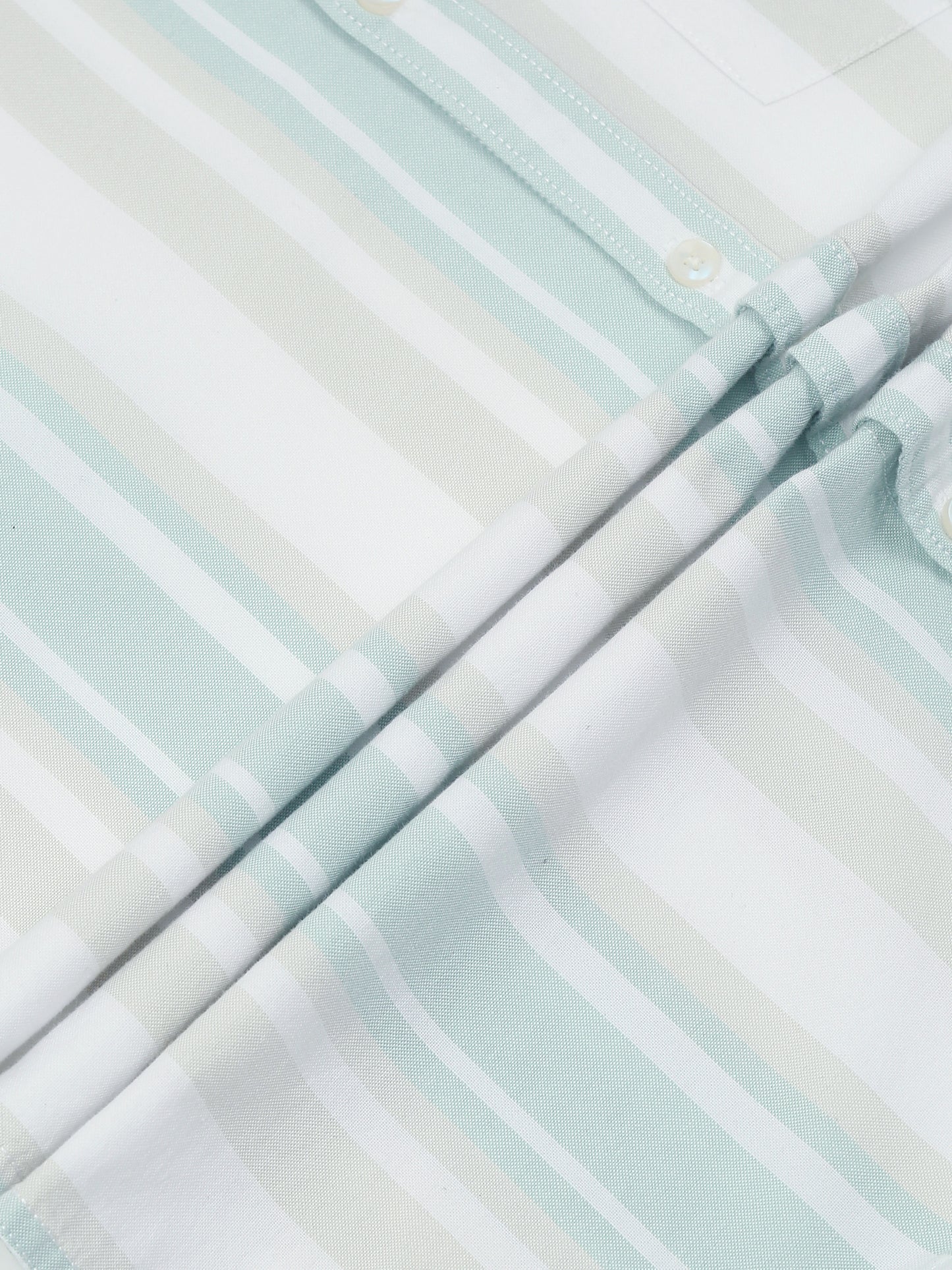 Gandia Aqua Blue Plus Size Stripes Shirt