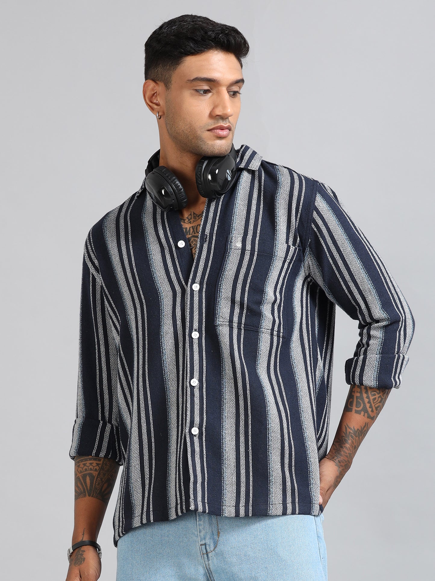 Michigan Ink Winter Dobby Stripe Shirt