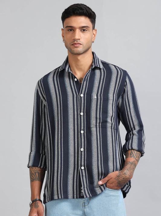 Michigan Ink Winter Dobby Stripe Shirt