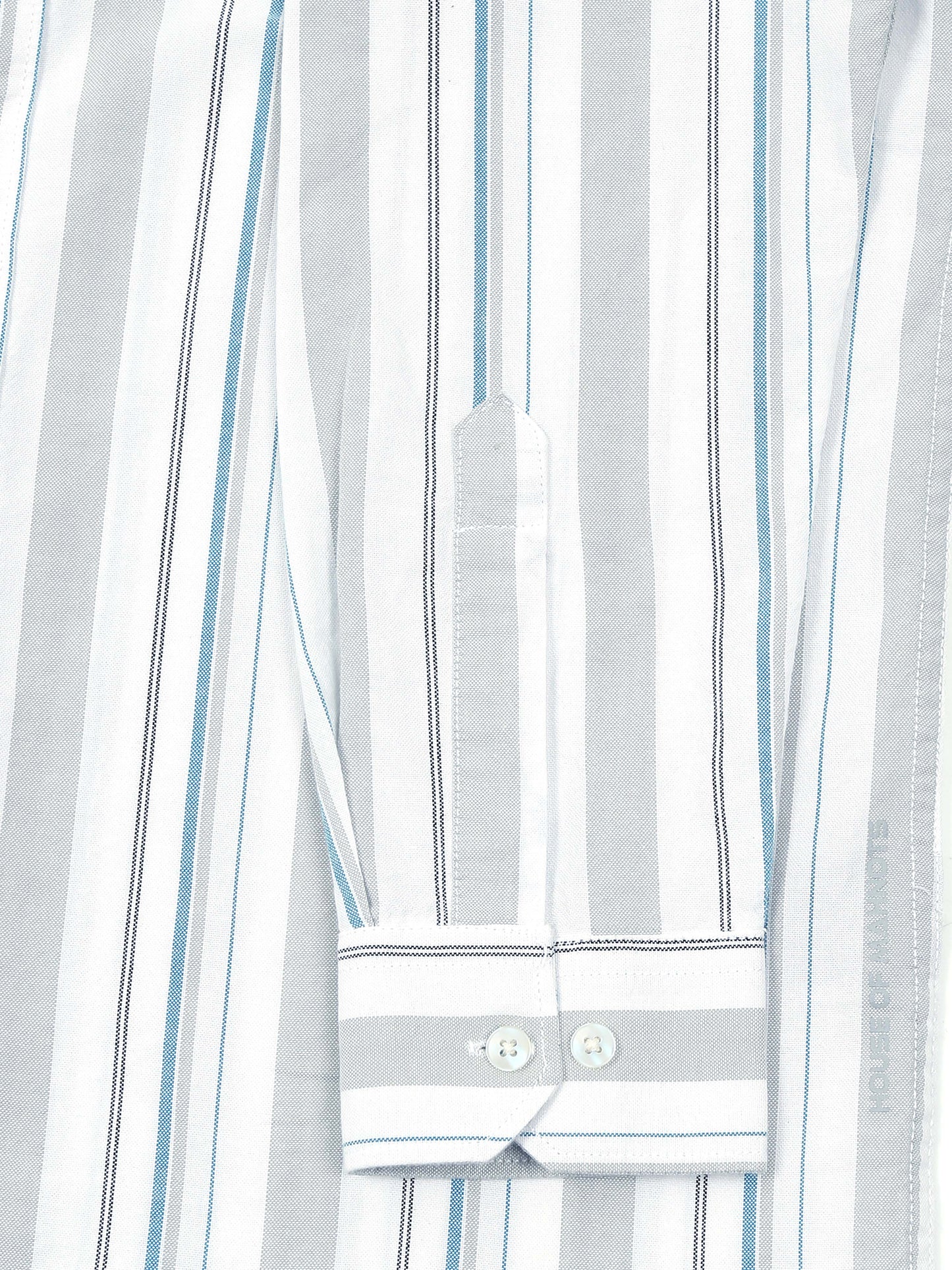 Gandia Mint Cream Plus Size Stripes Shirt