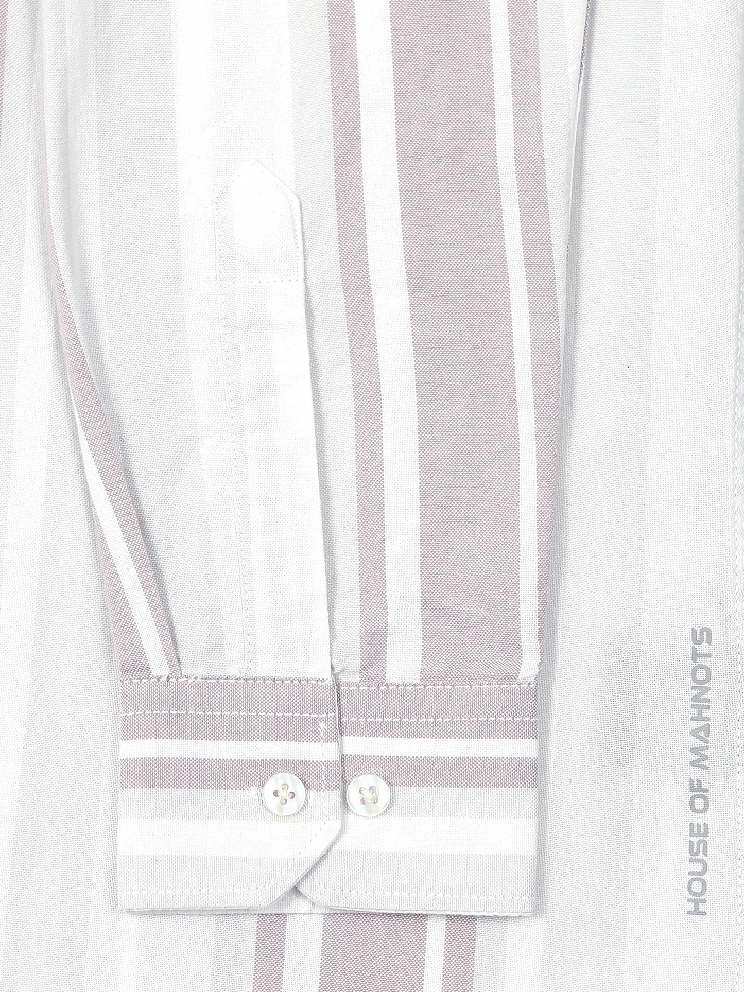 Gandia White & Pink Plus Size Stripes Shirt