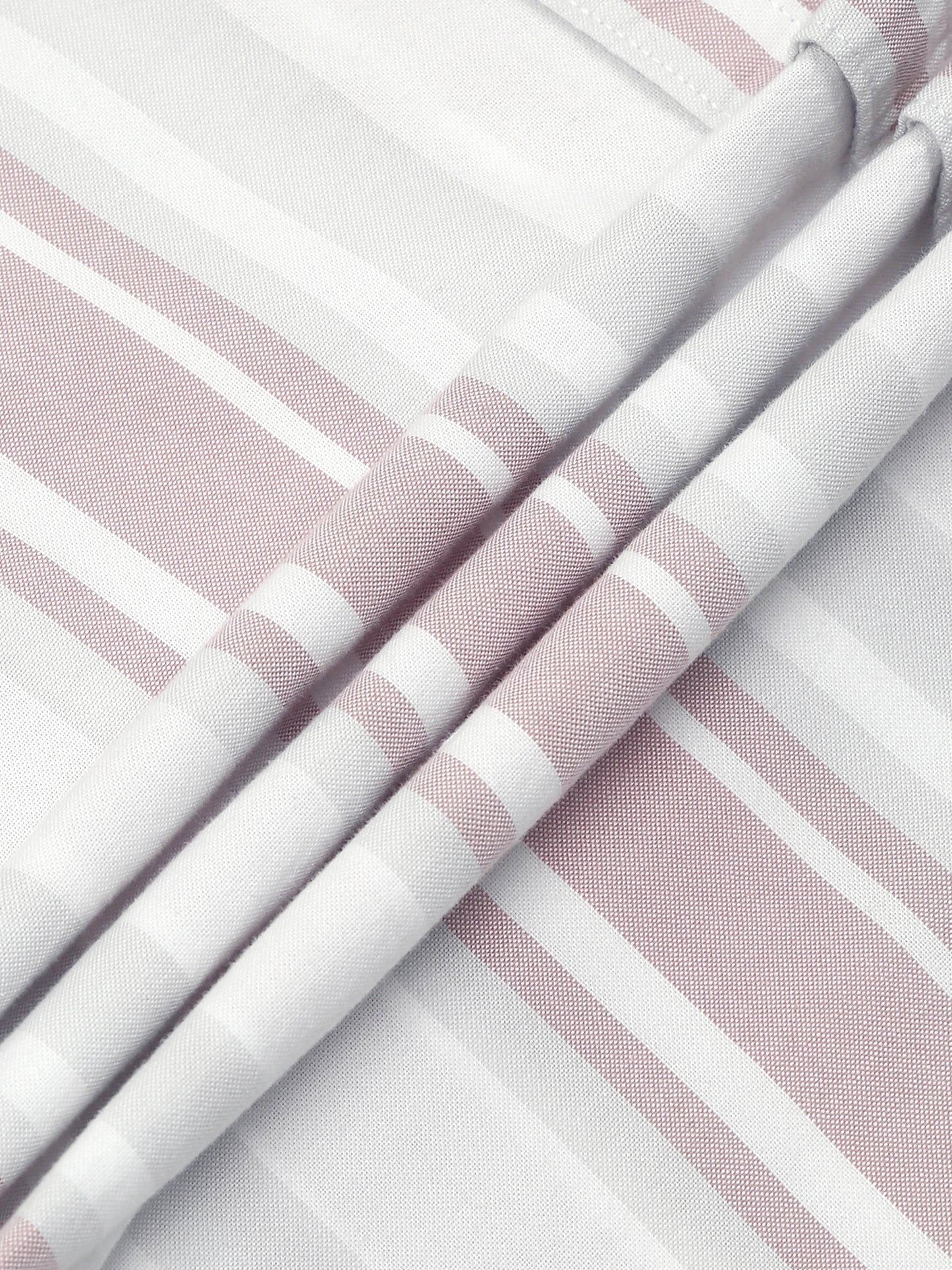 Gandia White & Pink Plus Size Stripes Shirt