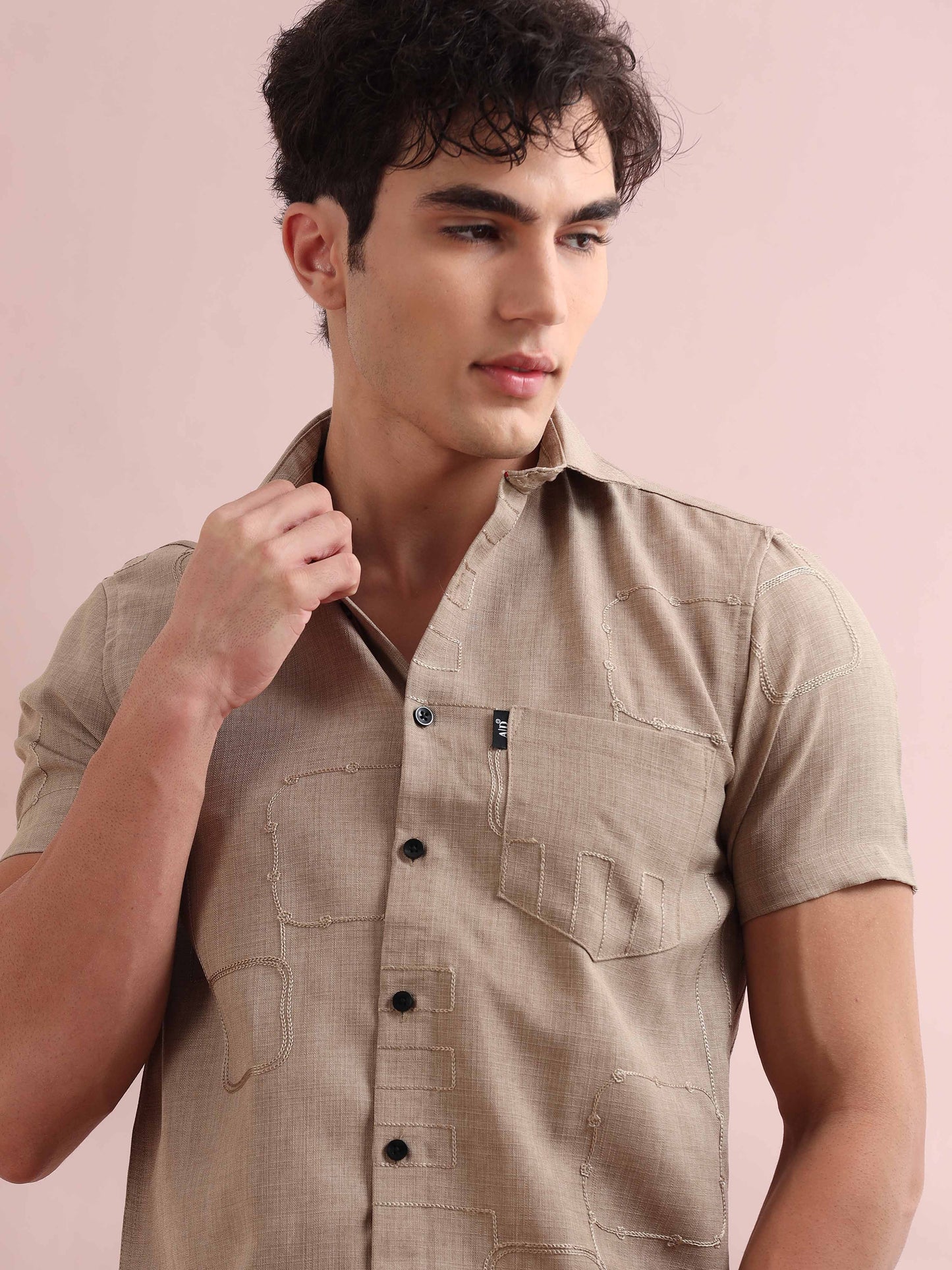 Bismarck Swiss Coffee Solid Shirt