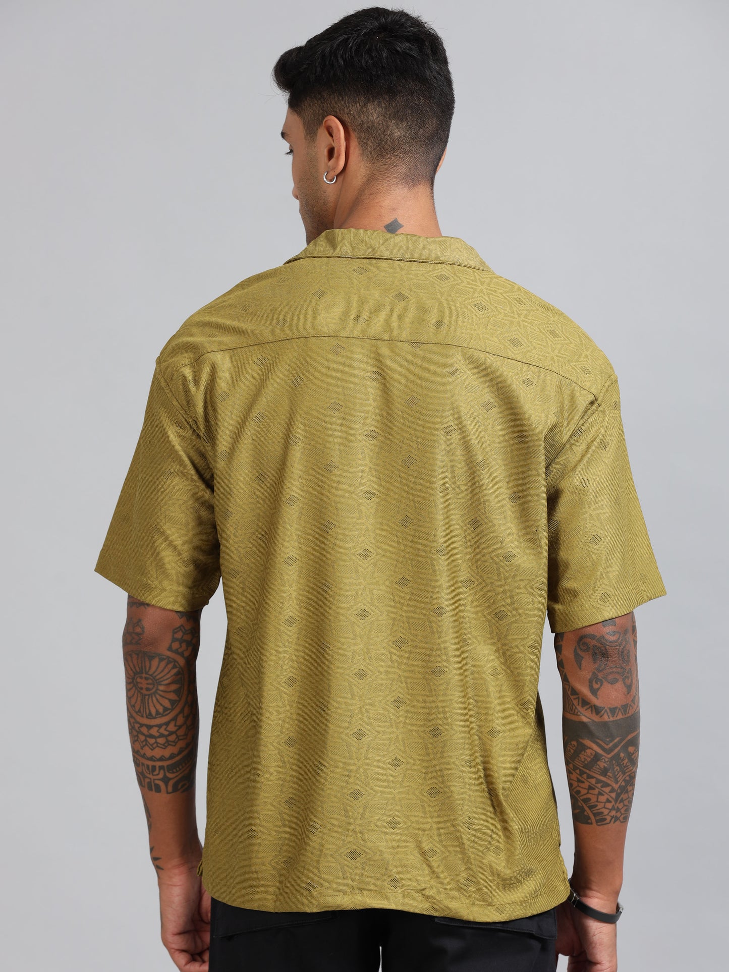 Jack Green Oversized Printed Shirt