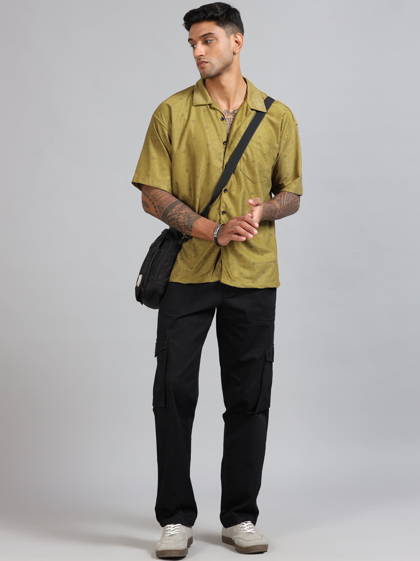 Jack Green Oversized Printed Shirt