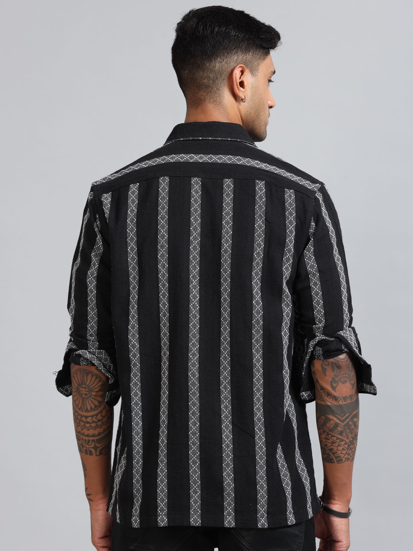 Michigan Black Running Zigzag Stripe Shirt