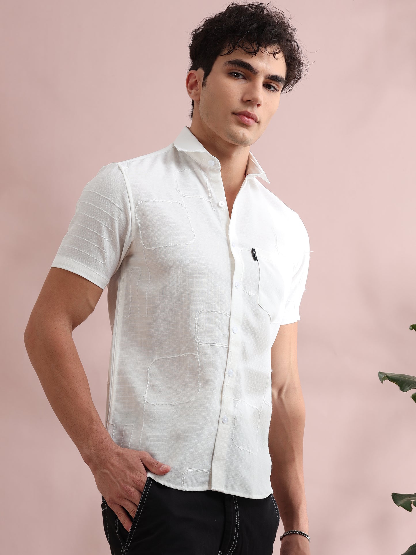 Bismarck White Solid Shirt
