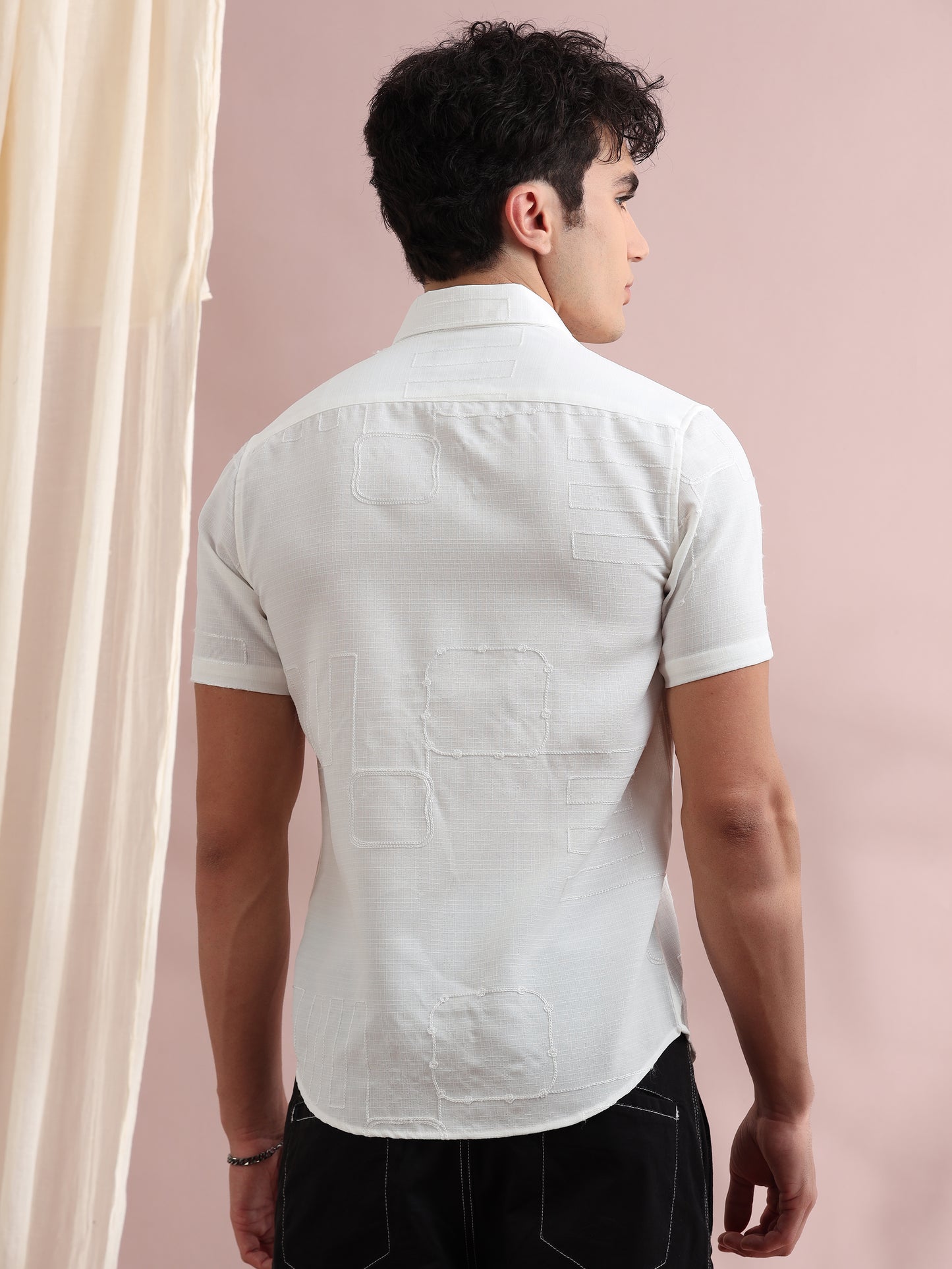 Bismarck White Solid Shirt