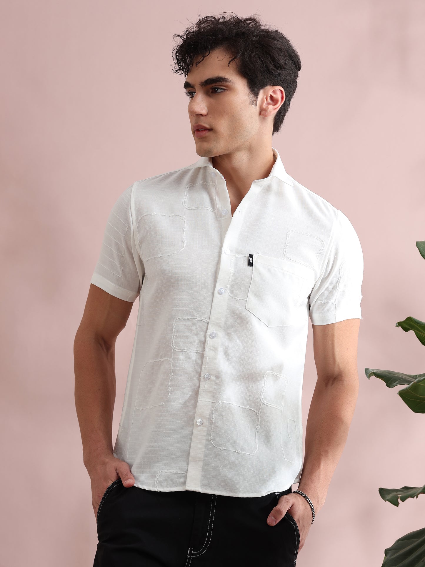 Bismarck White Solid Shirt