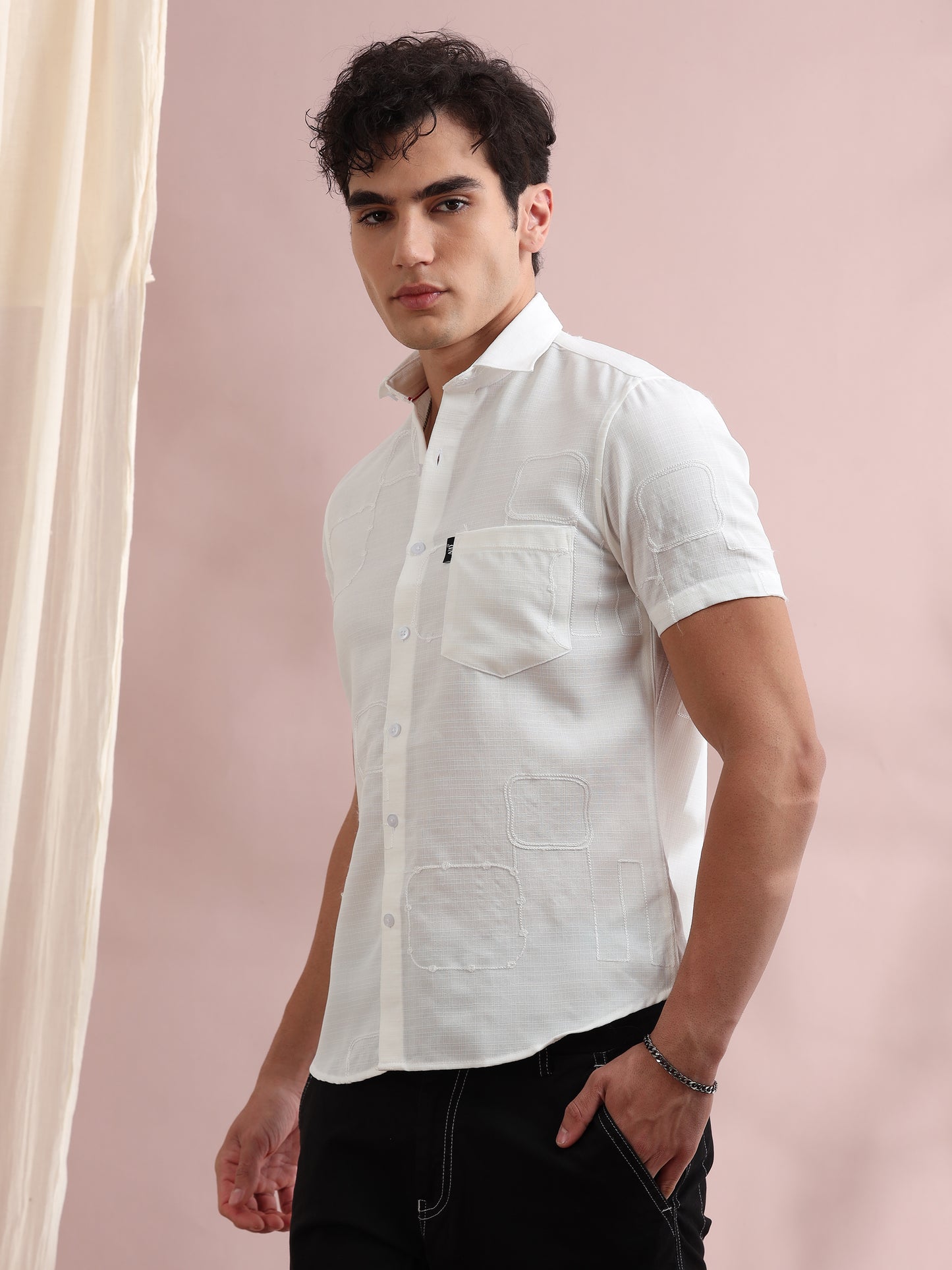 Bismarck White Solid Shirt