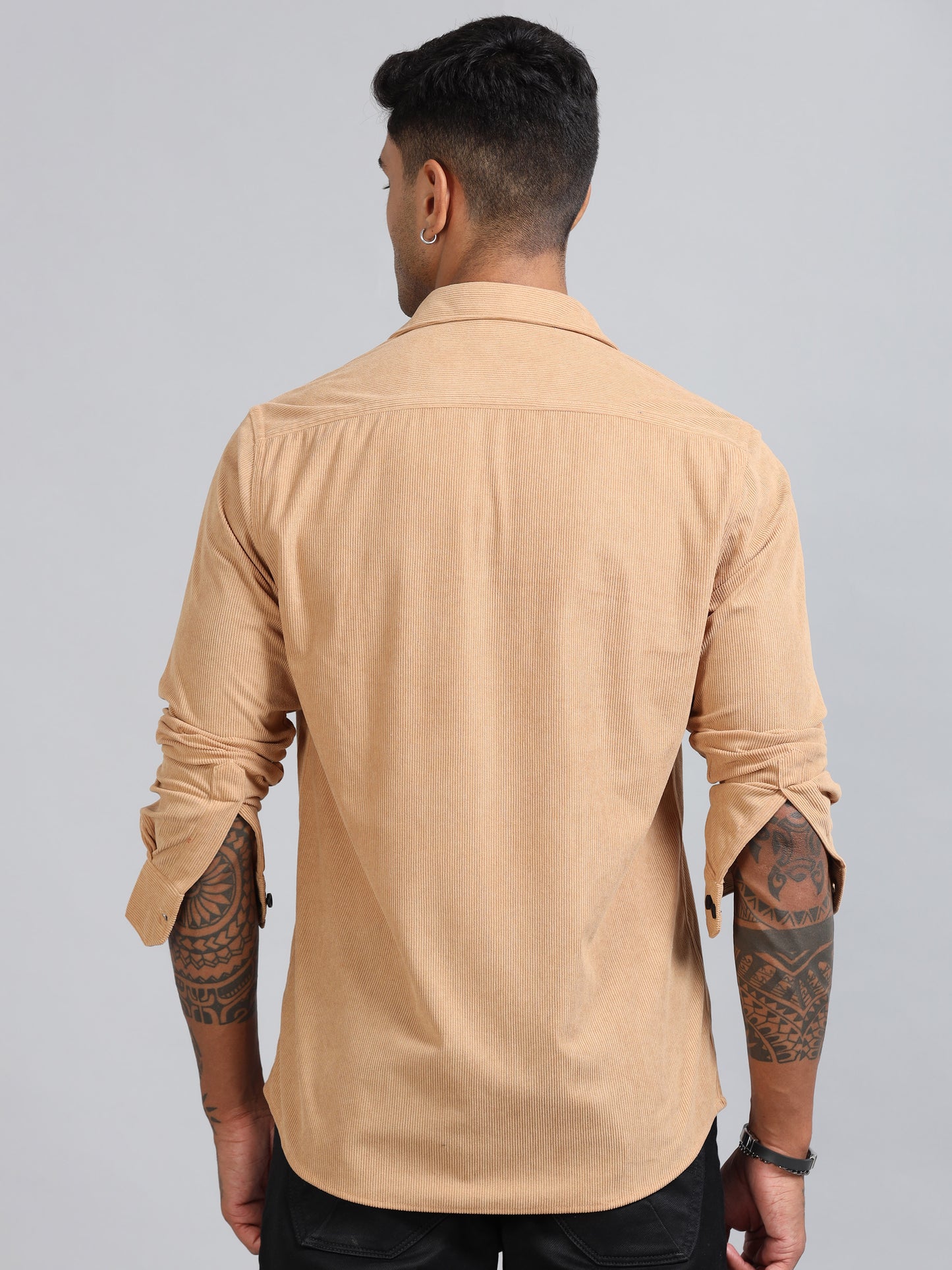 Basel Peach Brandy Corduroy Double Pocket Shirt
