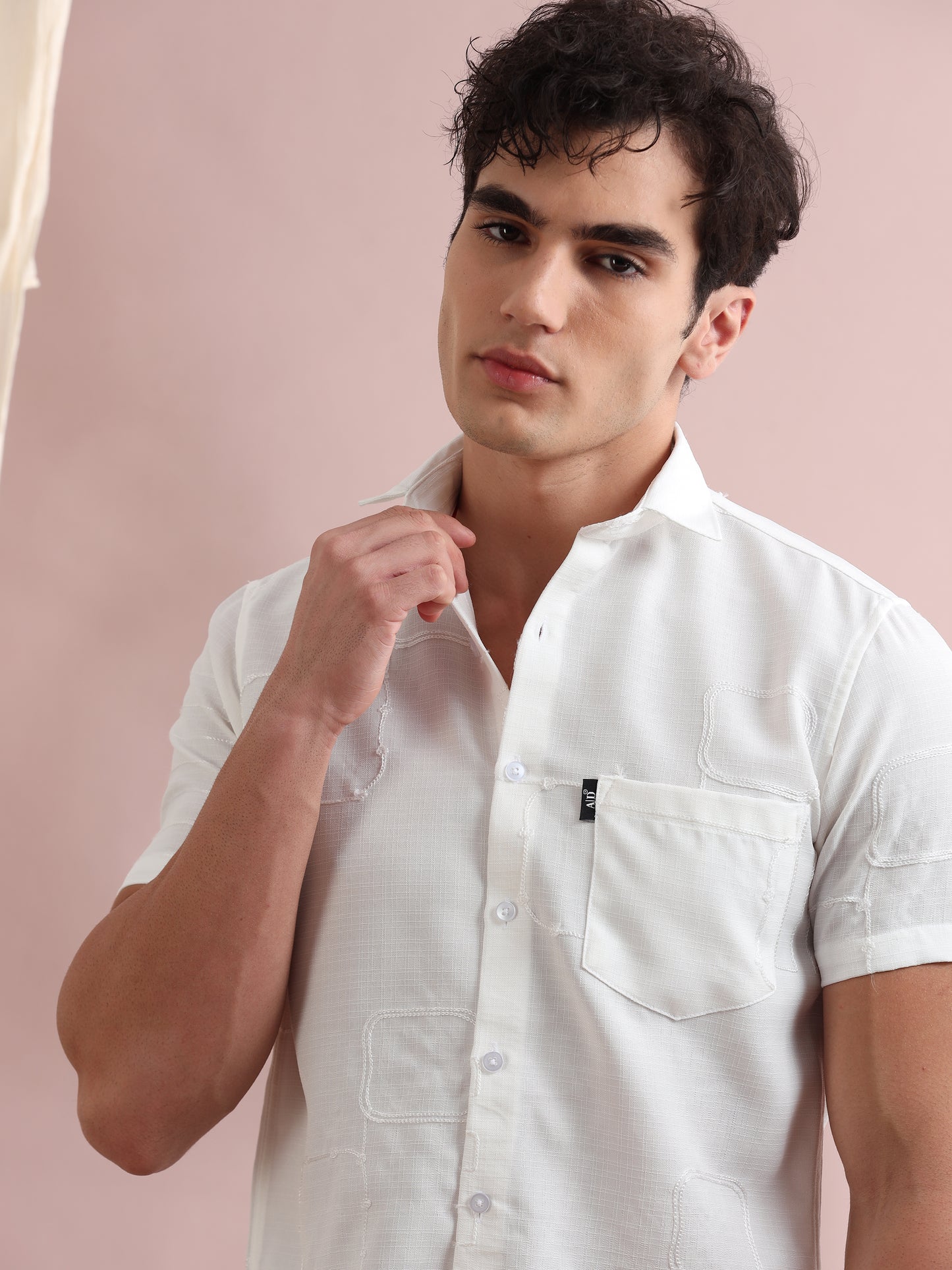Bismarck White Solid Shirt