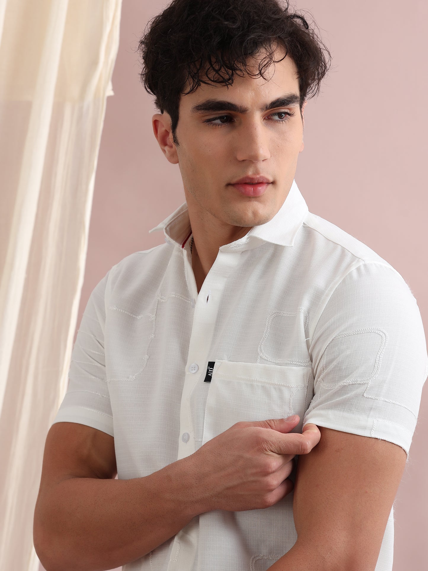 Bismarck White Solid Shirt
