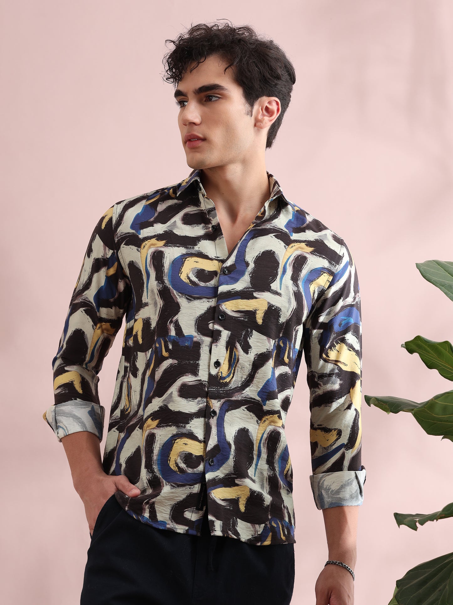 Santiago Multi Abstract Printed Shirt