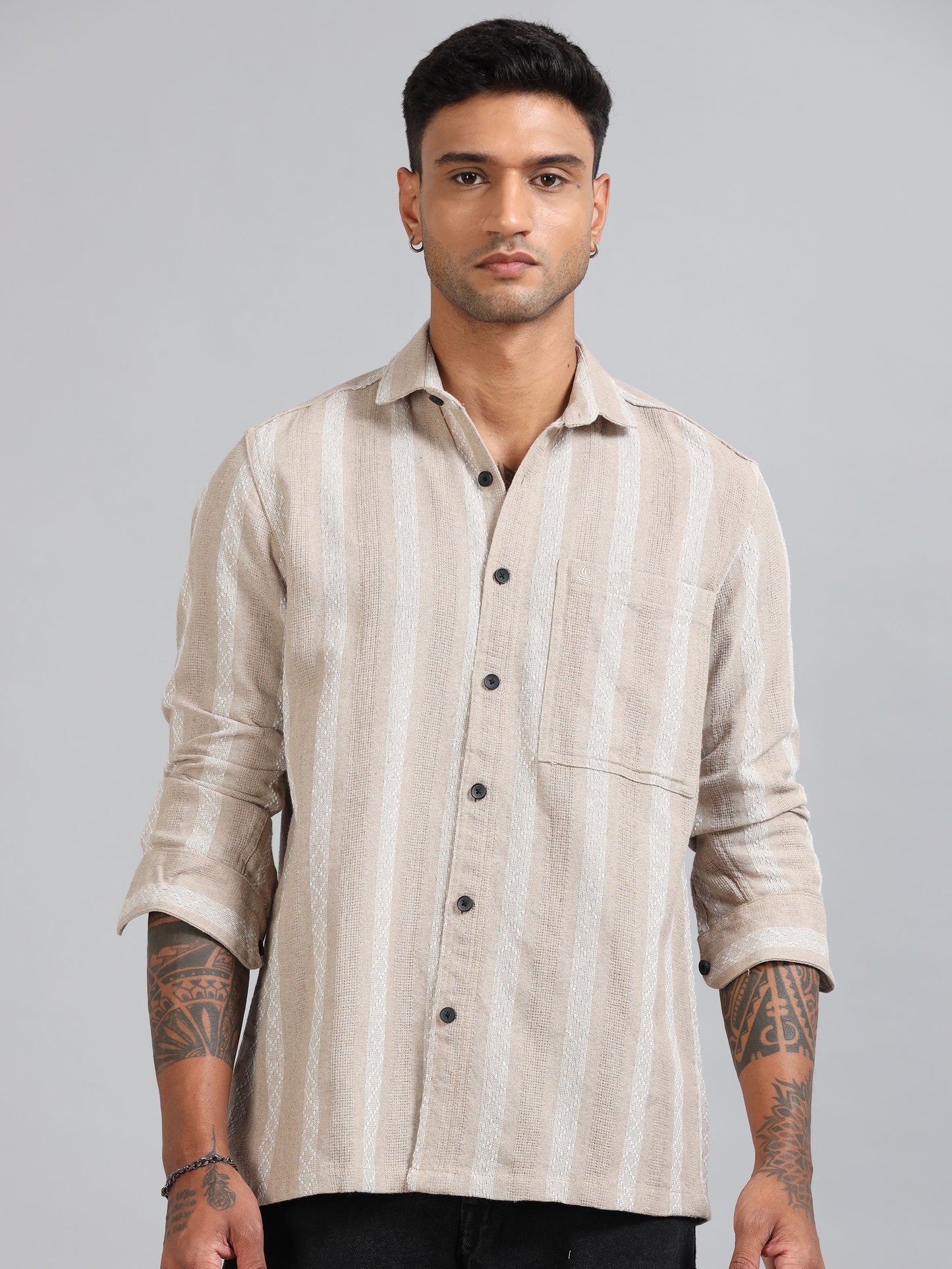 Michigan Peach Running Zigzag Stripe Shirt