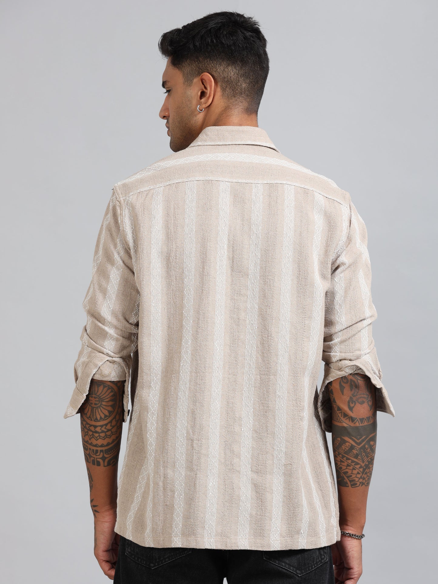 Michigan Peach Running Zigzag Stripe Shirt