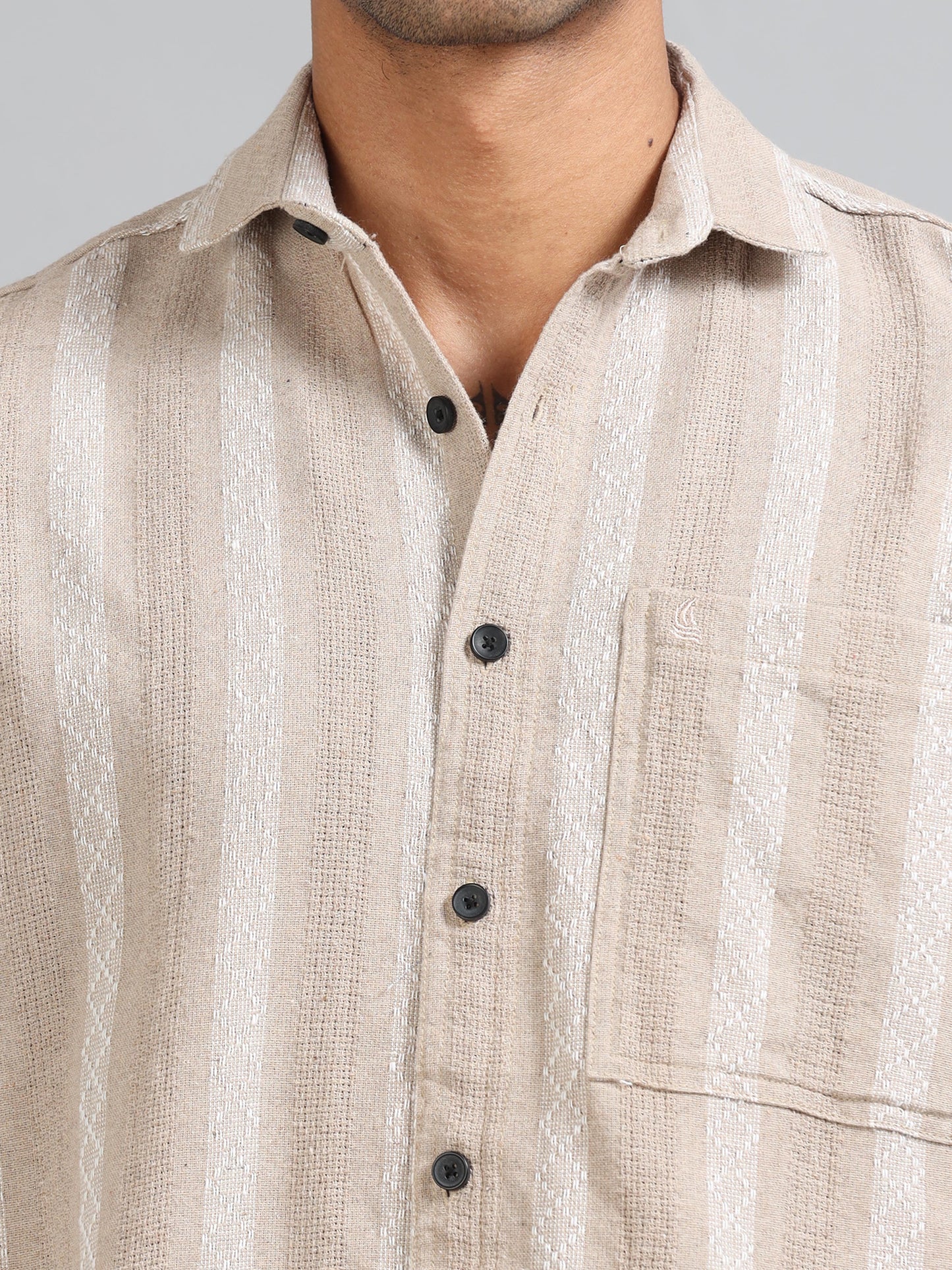 Michigan Peach Running Zigzag Stripe Shirt