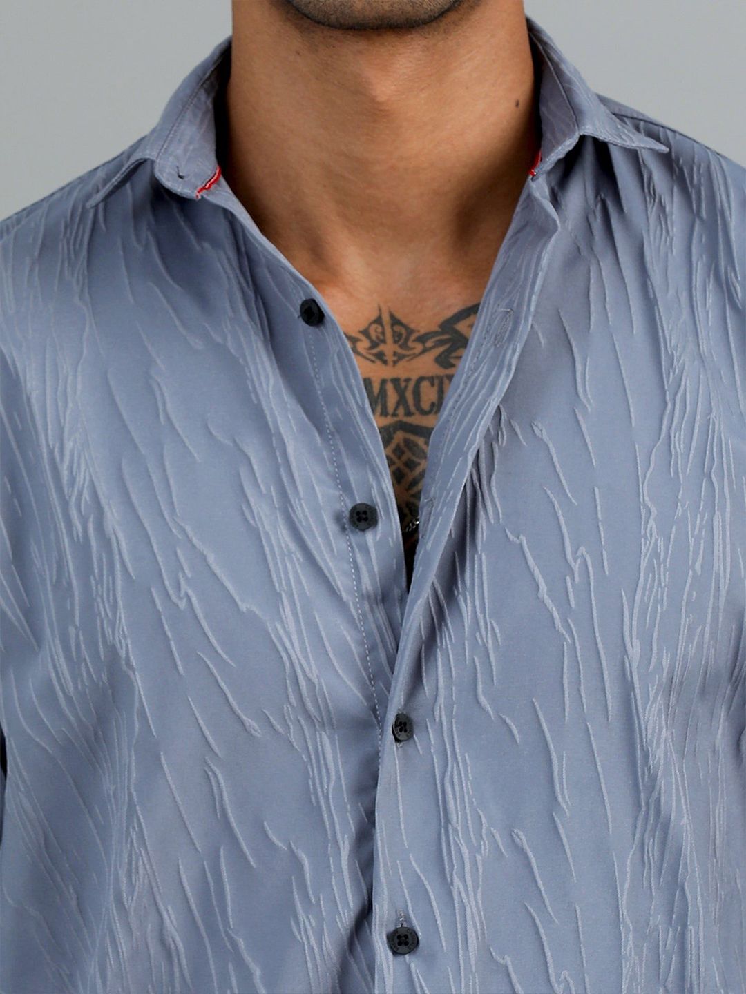 Hull Light Grey Textured Shirt