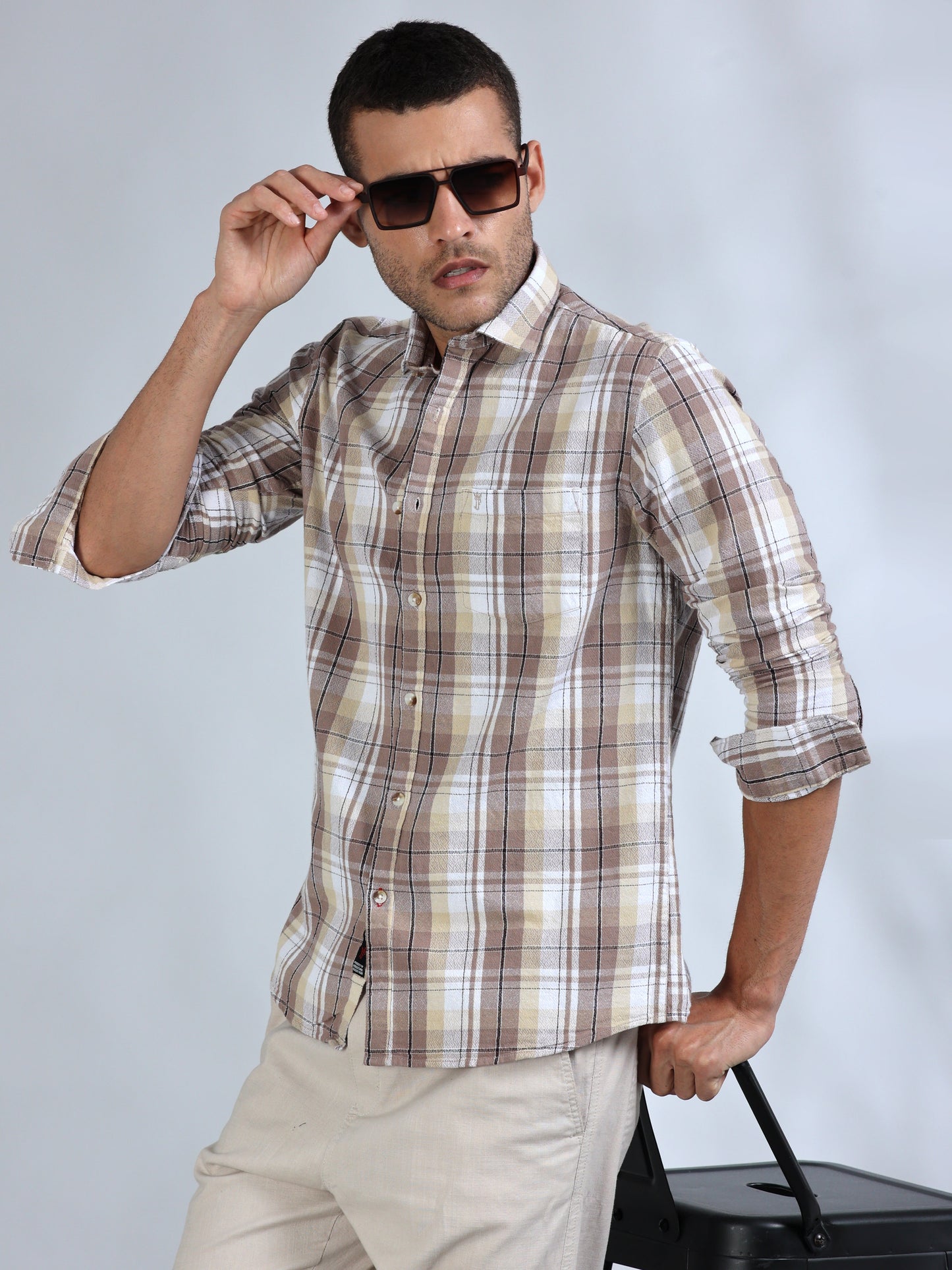 Scuderia Brown Check Shirt